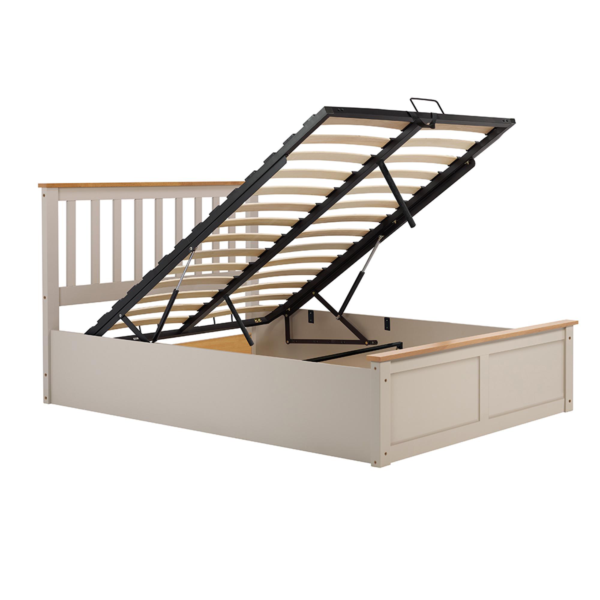 Phoenix Ottoman Storage Bed - 5ft King Size - Pearl Grey