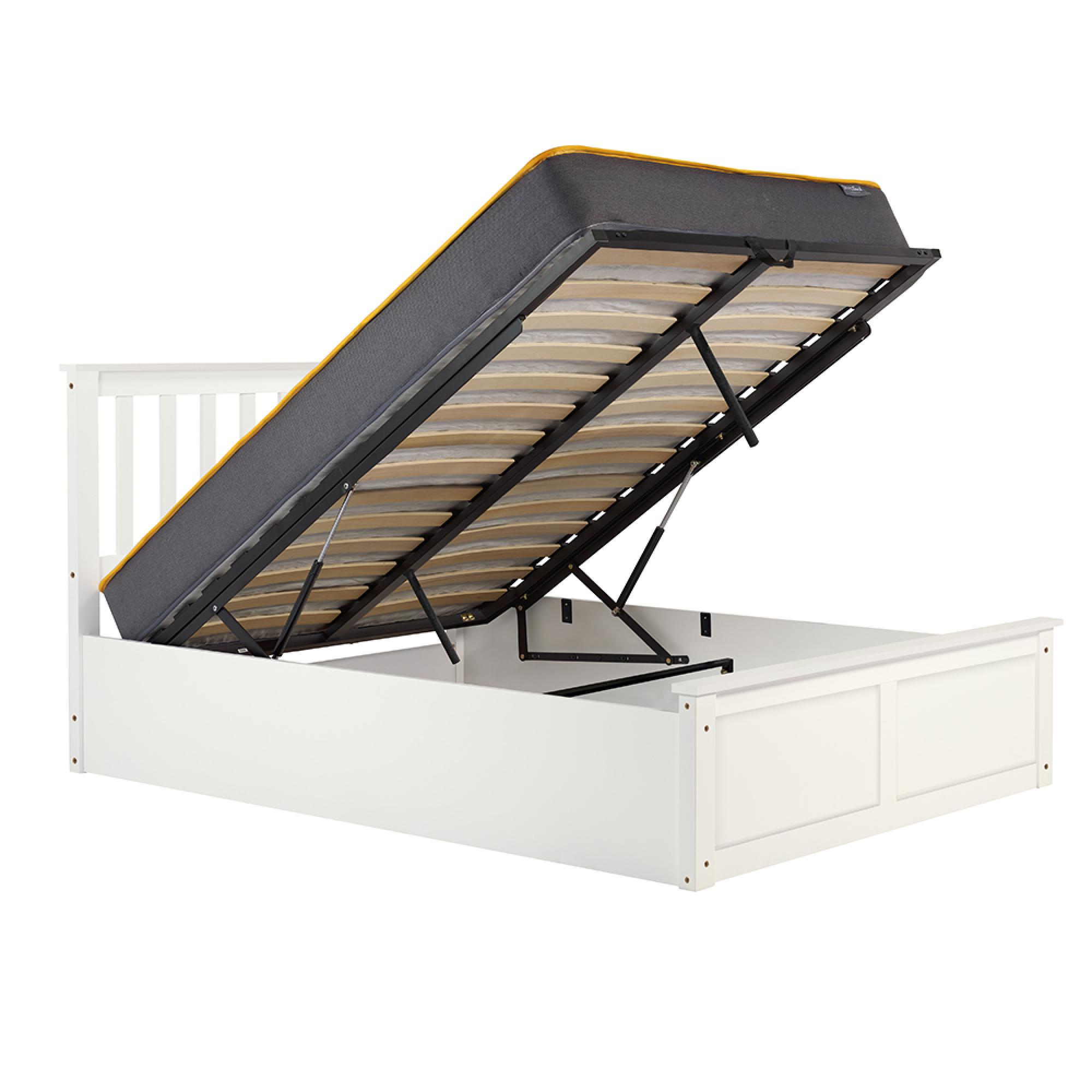 Phoenix Ottoman Storage Bed - 5ft King Size - White