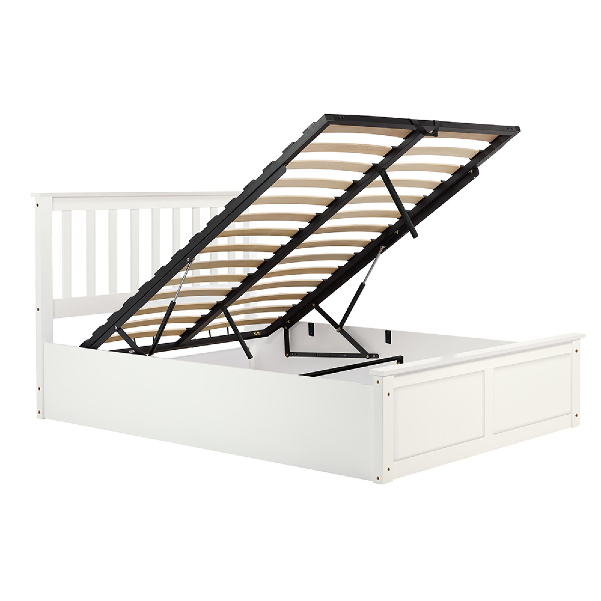 Phoenix Ottoman Storage Bed - 5ft King Size - White