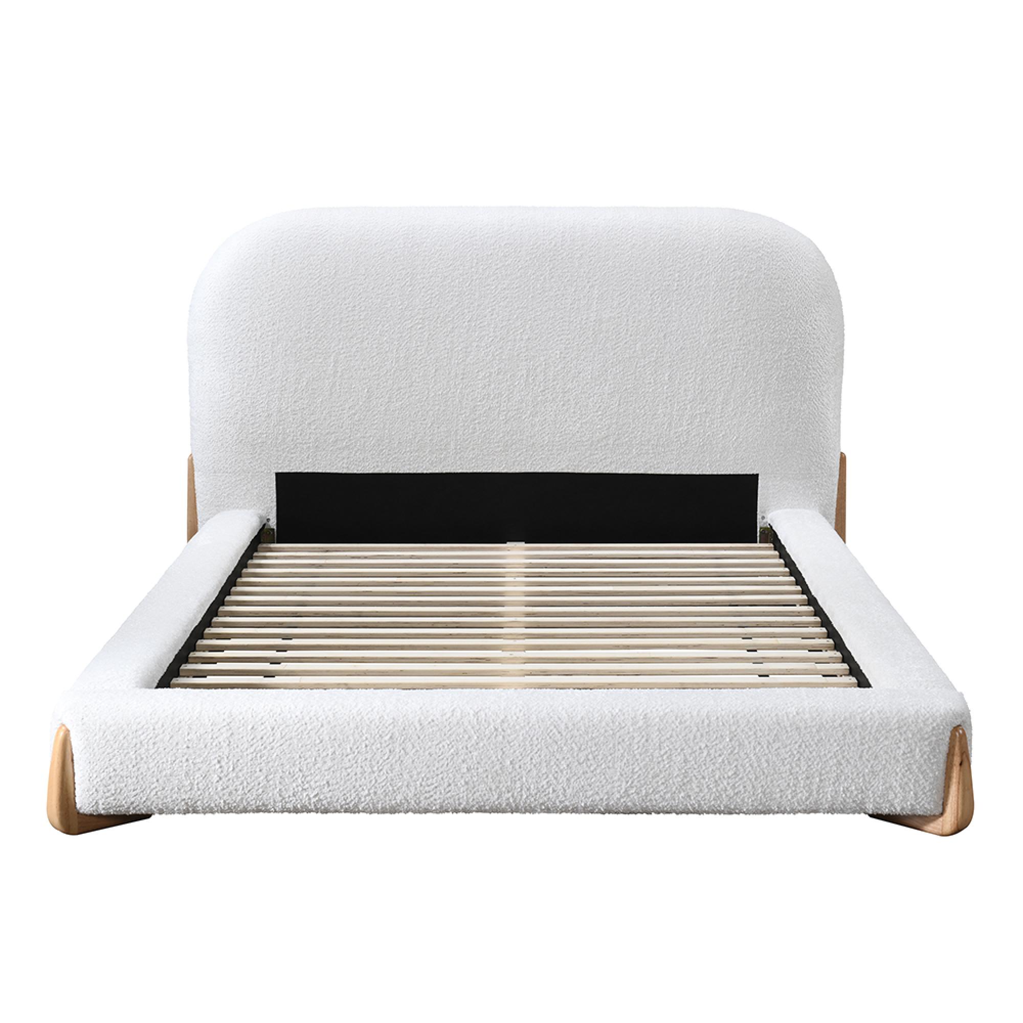 Amalfi Bed - White Fabric - Sizes Available