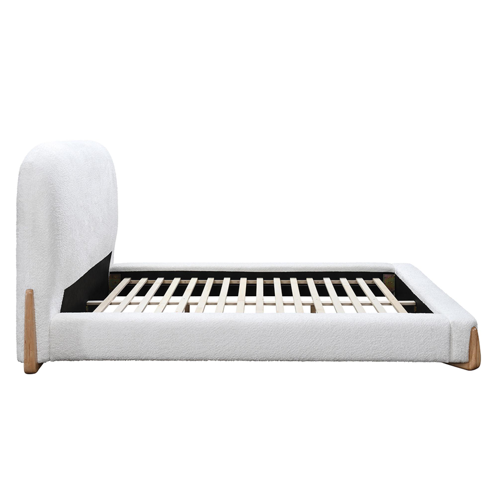 Amalfi Bed - White Fabric - Sizes Available