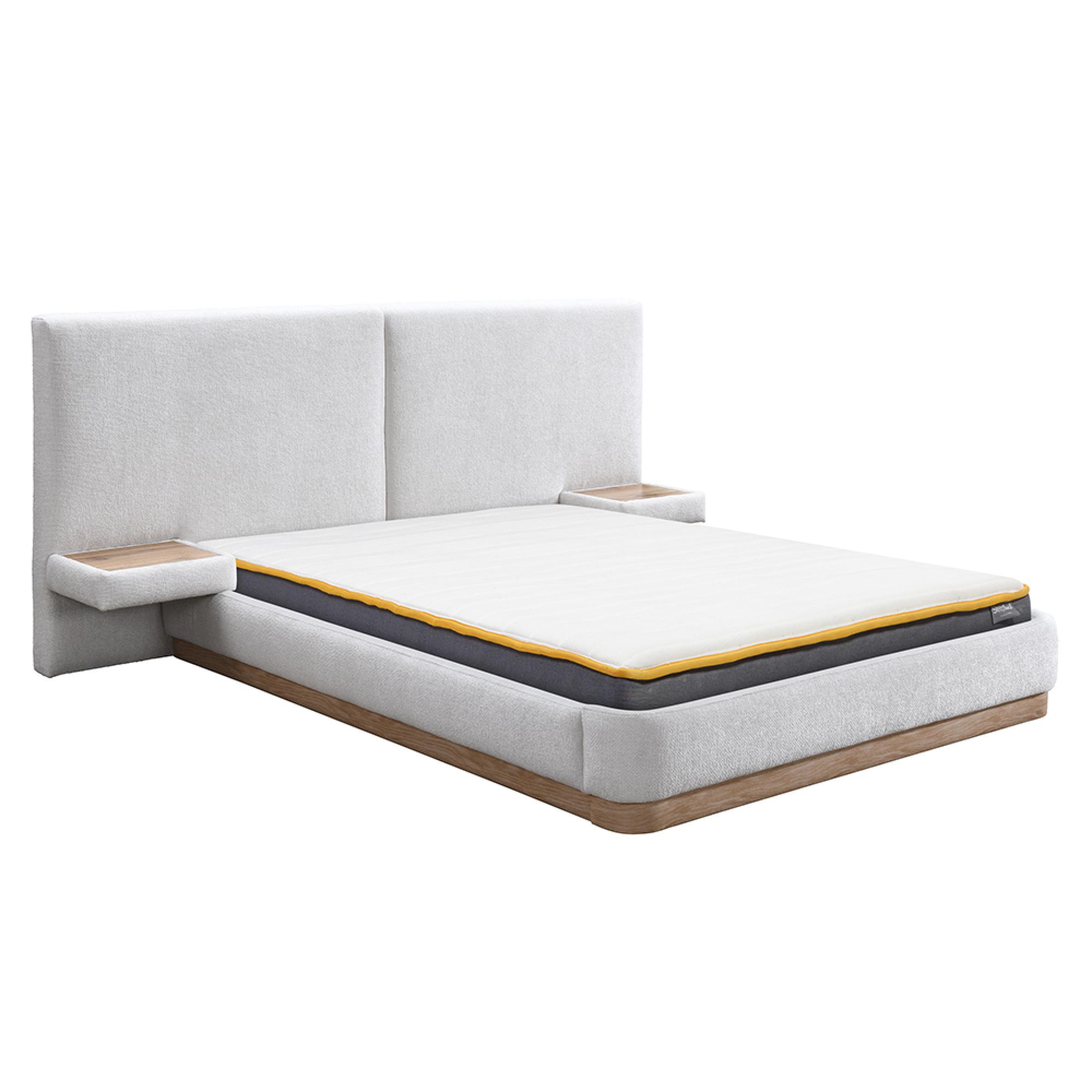 Como Bed - White Fabric - Sizes Available