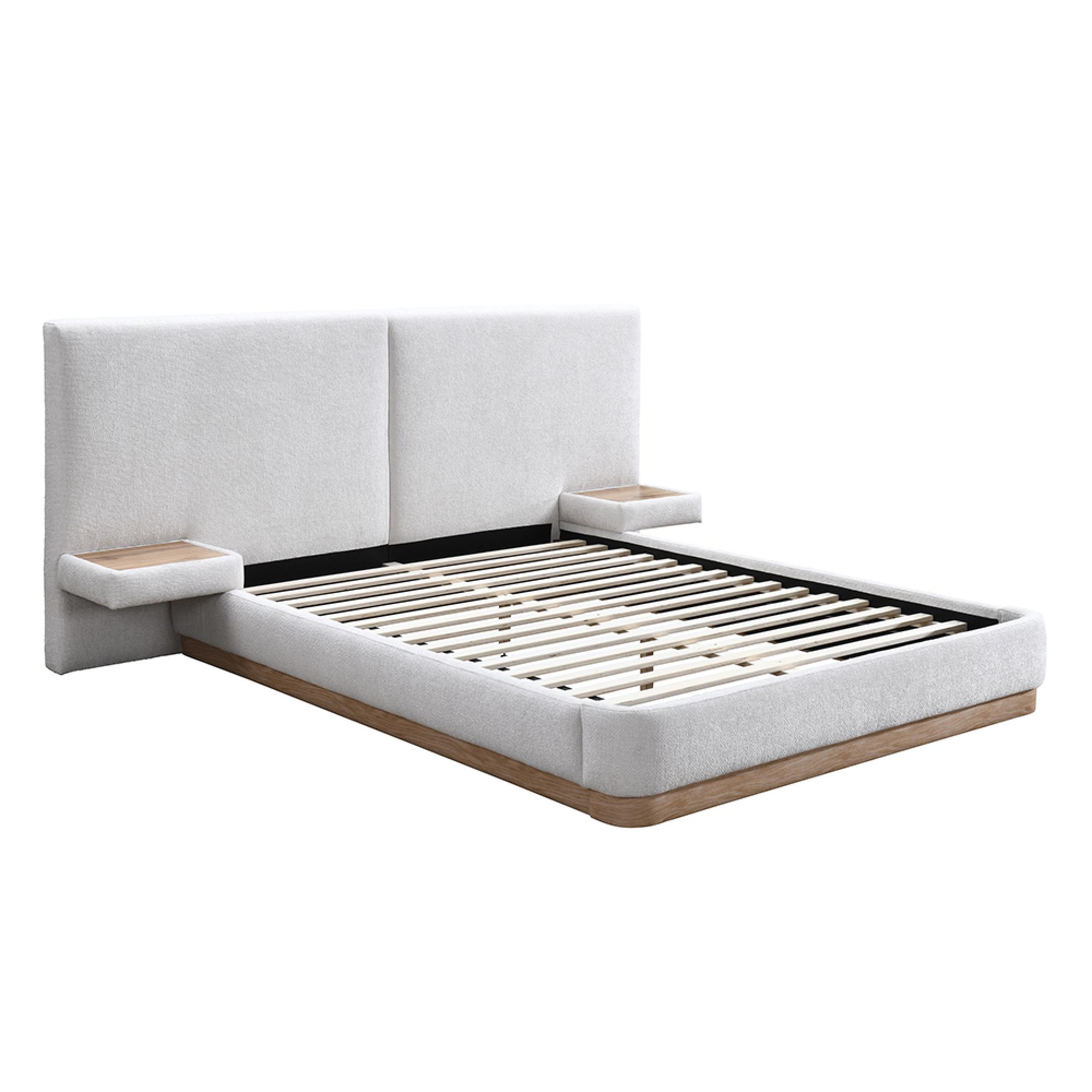 Como Bed - White Fabric - Sizes Available