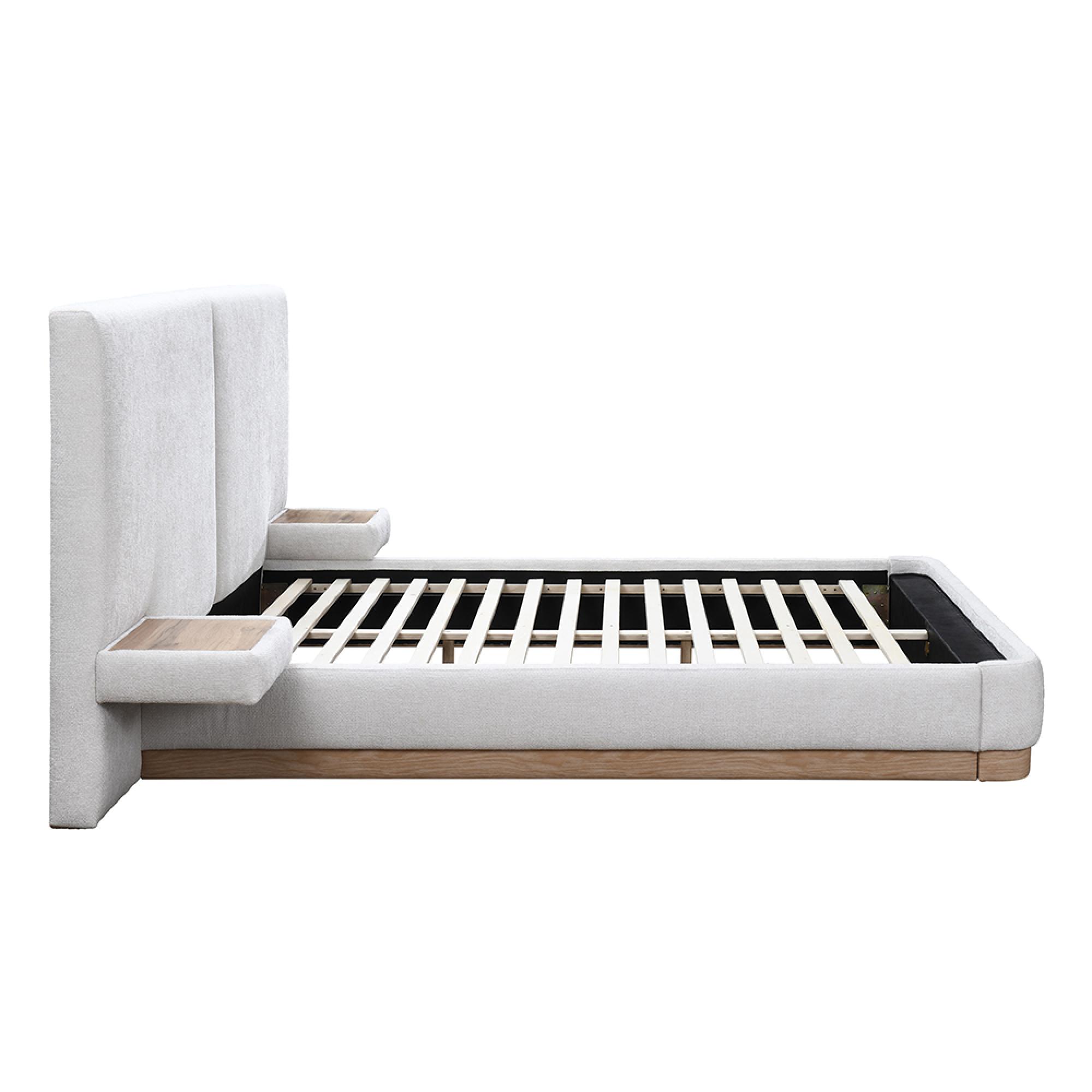 Como Bed - White Fabric - Sizes Available