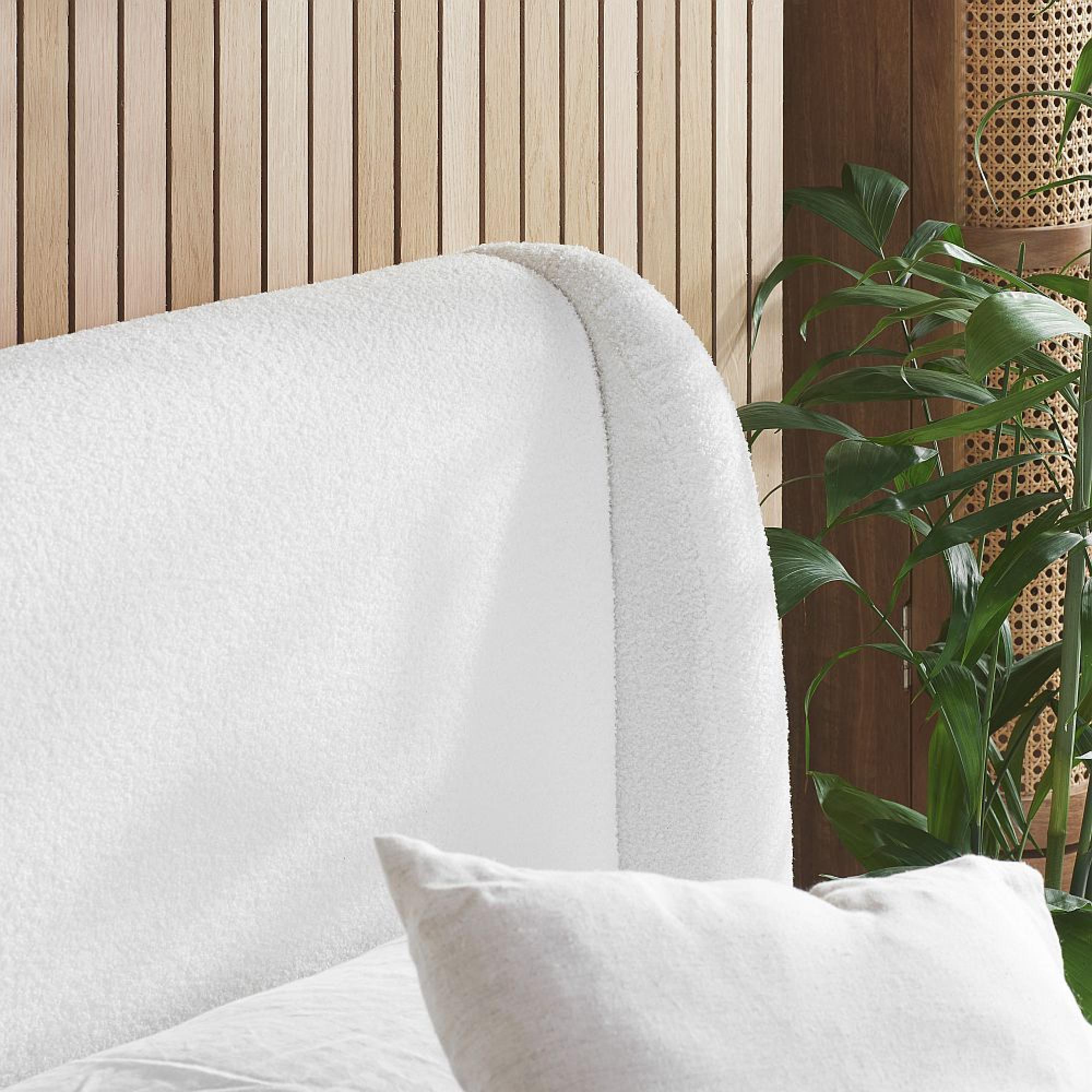 Eden Bed - White Fabric - Sizes Available