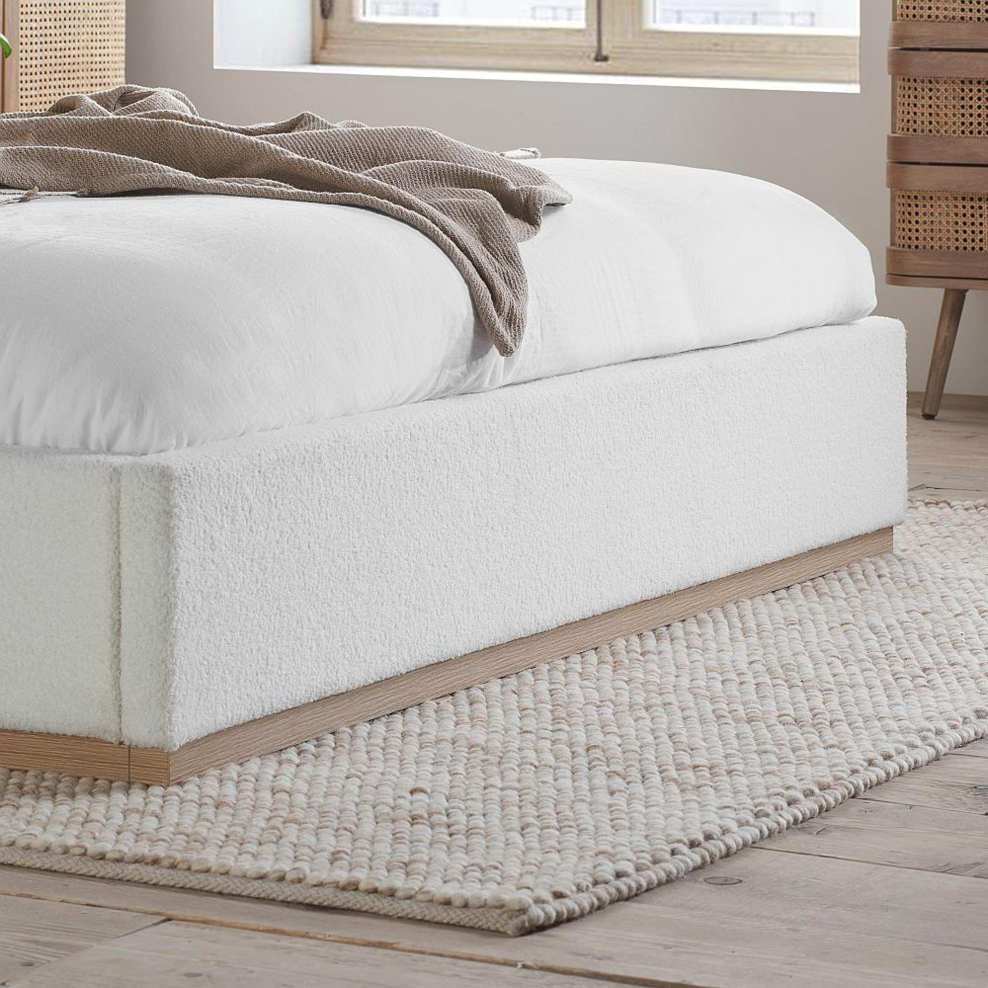 Eden Bed - White Fabric - Sizes Available