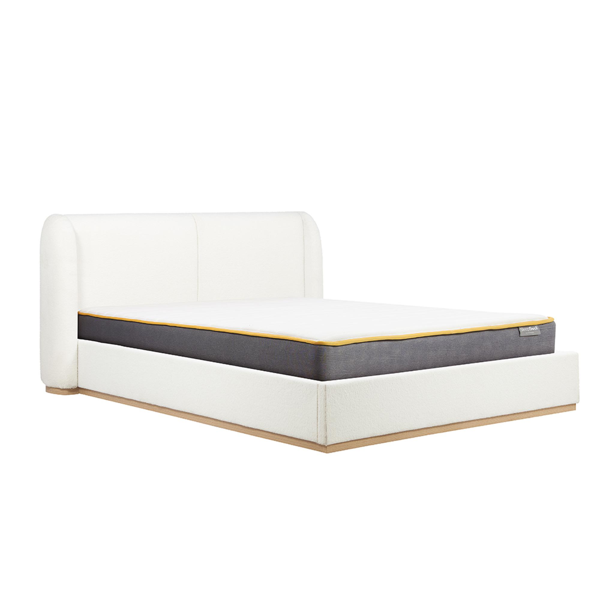 Eden Bed - White Fabric - Sizes Available