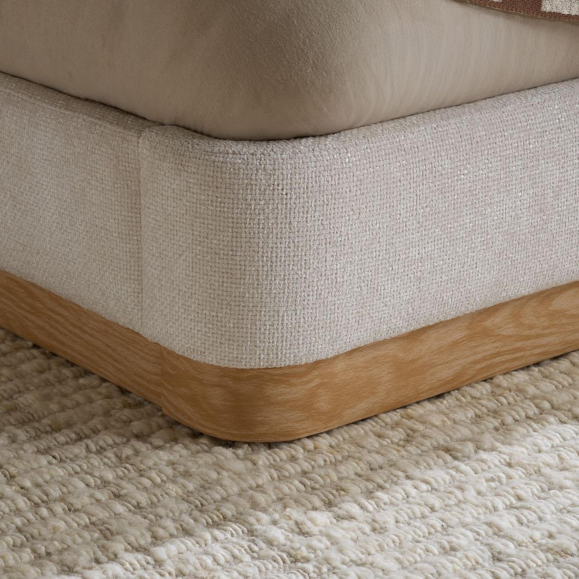 Girona Bed - White Fabric - Sizes Available