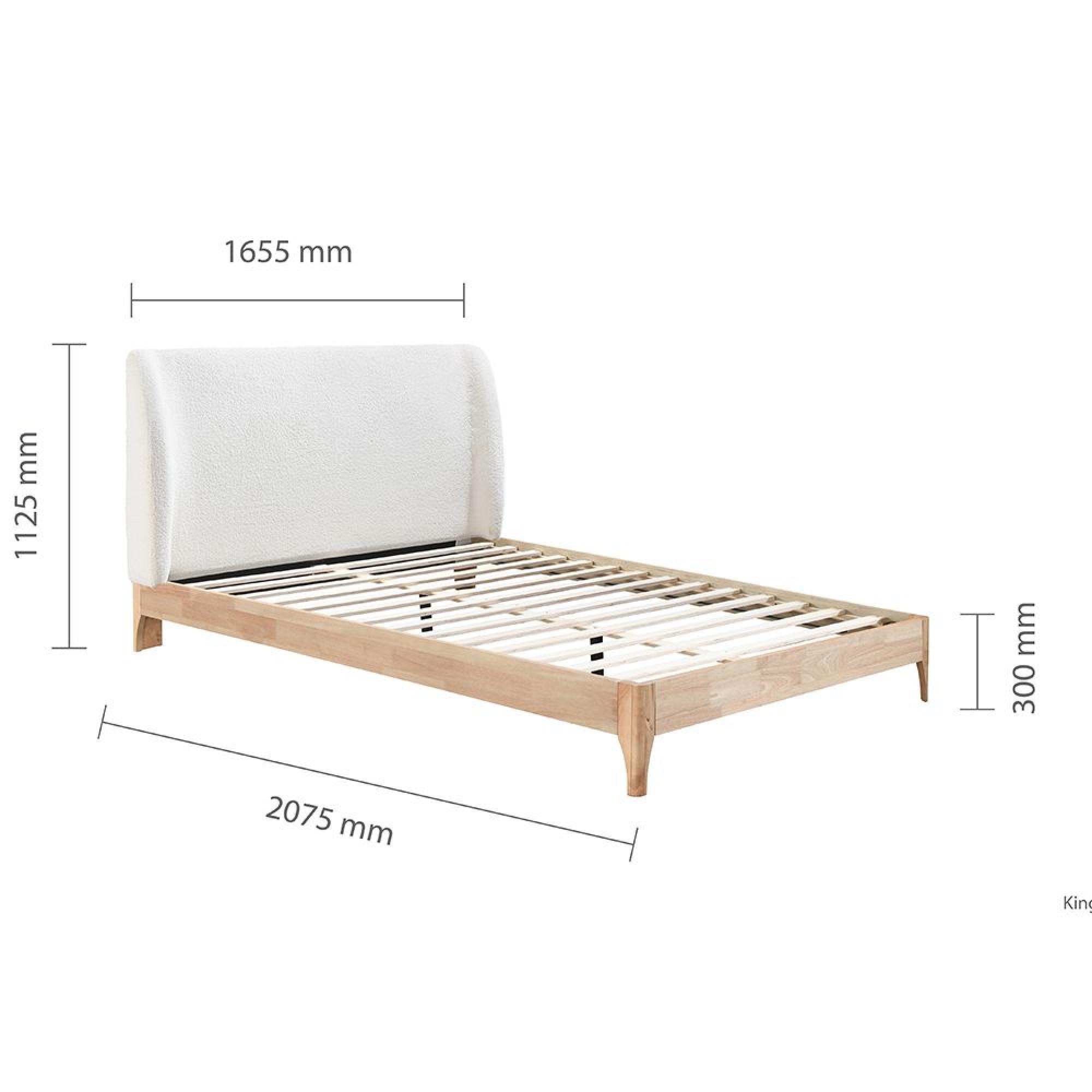 Halfden Bed - White - 5ft King Size