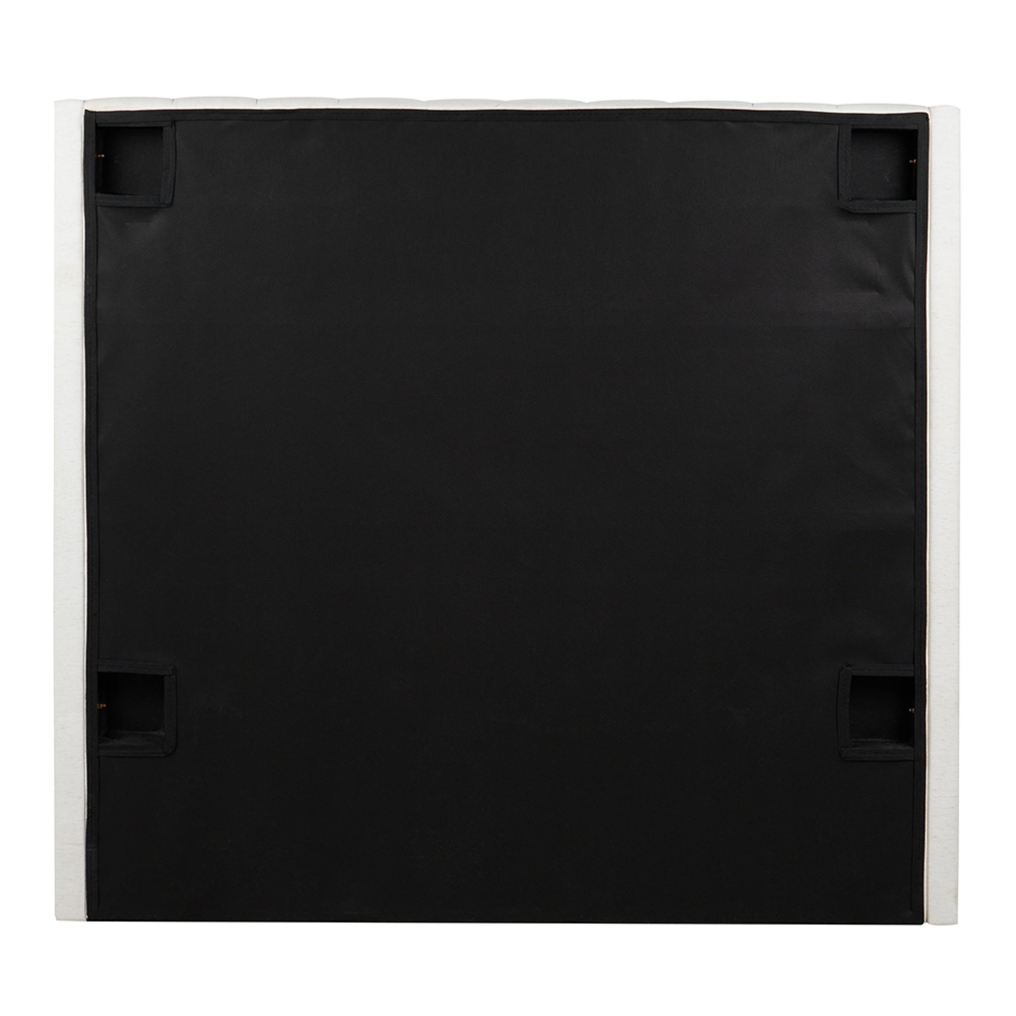 Maisey Ottoman Storage Bed - White Linen Fabric - Sizes Available