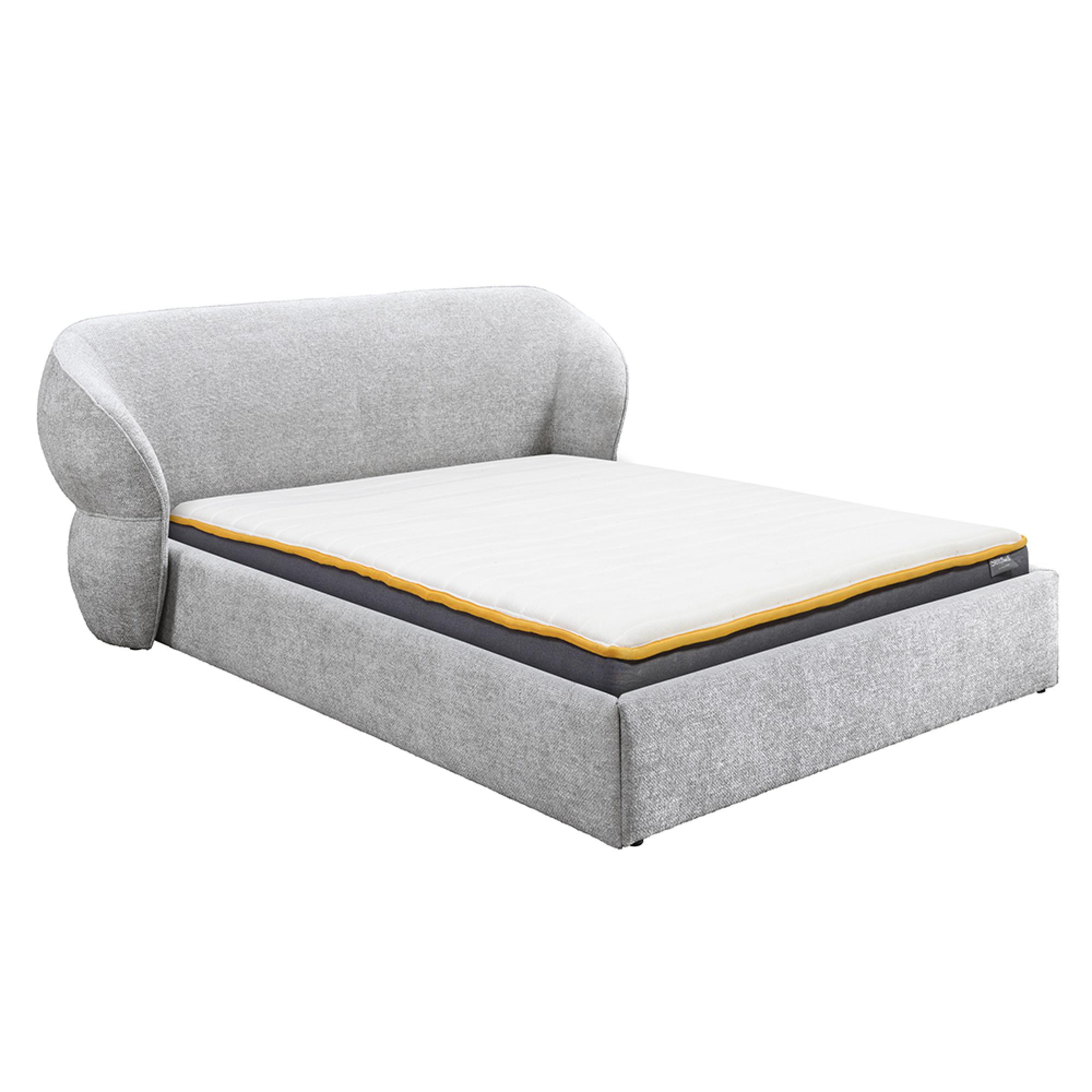 Milan Bed - Grey Fabric - Sizes Available