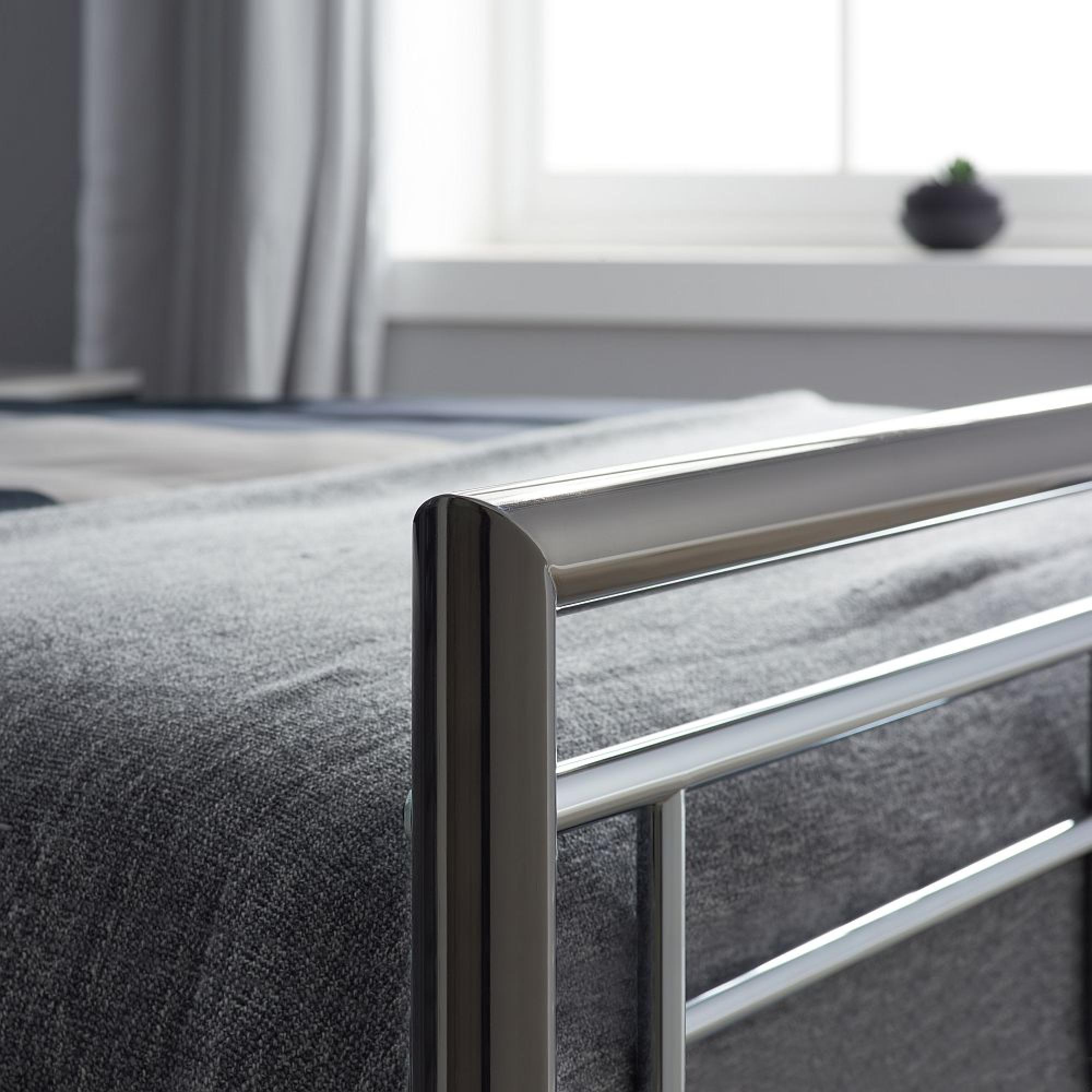 Montana Bed - Silver Metal - Sizes Available