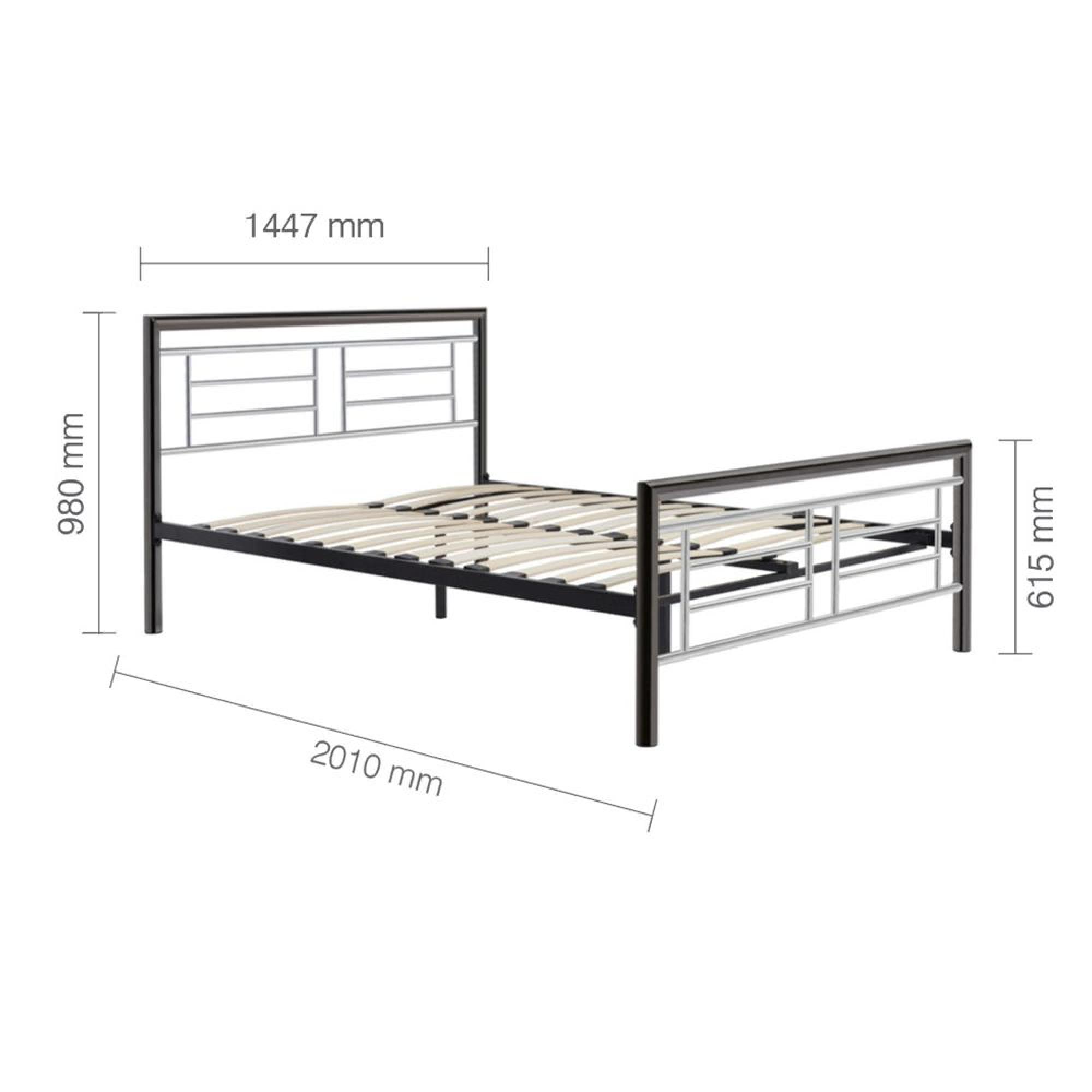 Montana Bed - Silver Metal - Sizes Available