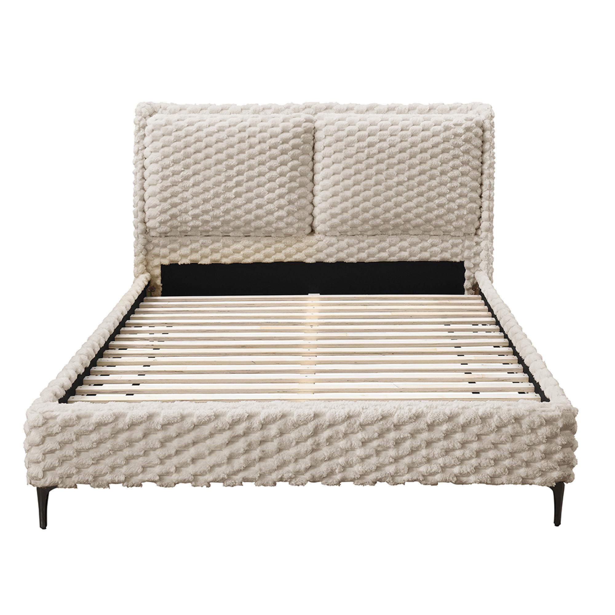 Tilly Bed - White Fabric - Sizes Available