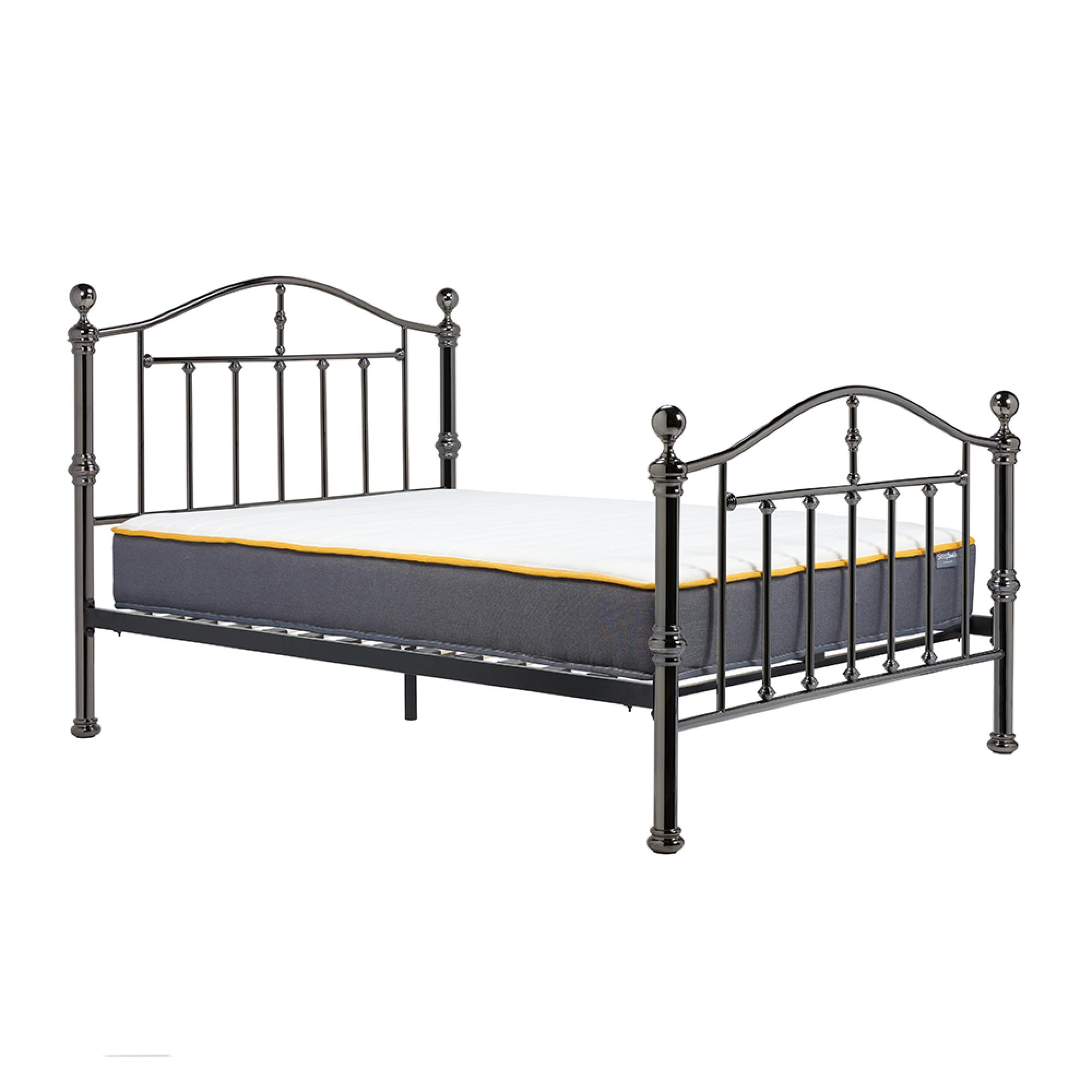 Victoria Bed - Silver Metal - Sizes Available