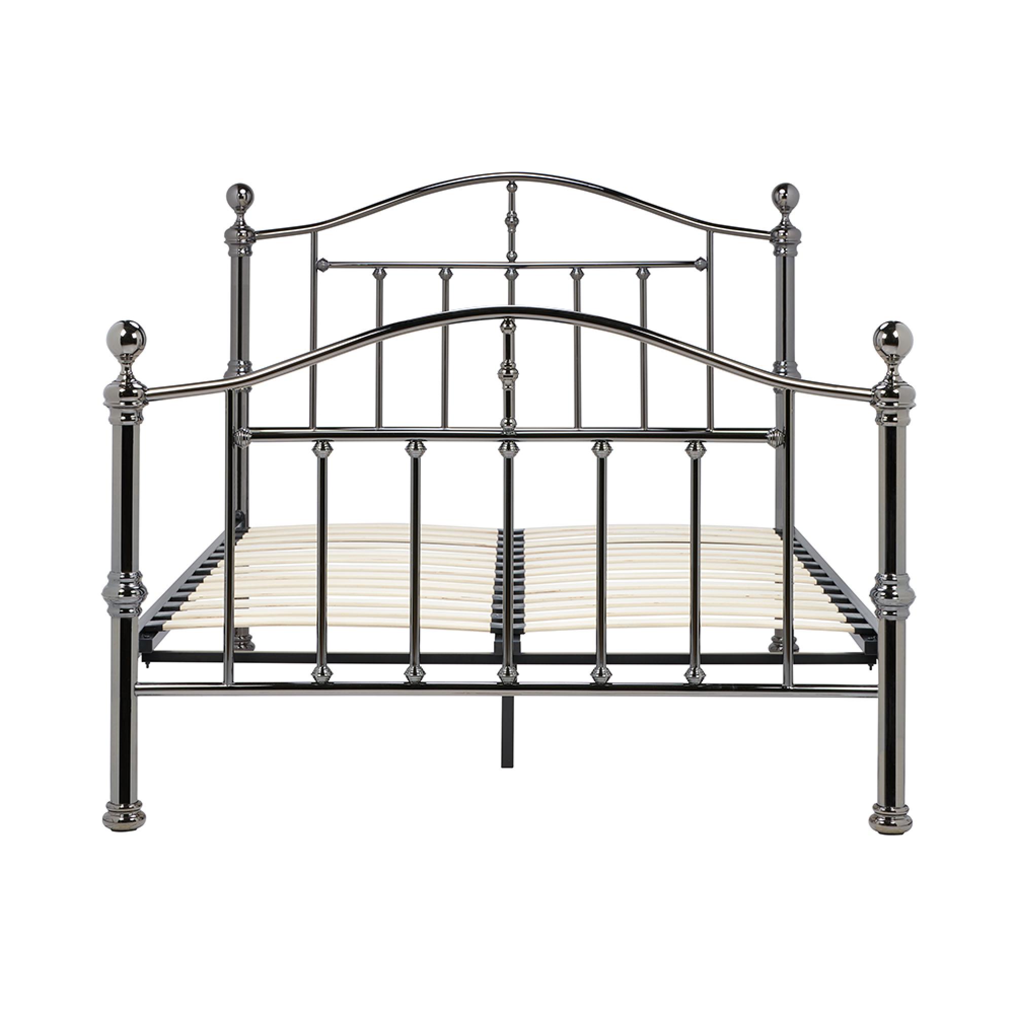 Victoria Bed - Silver Metal - Sizes Available
