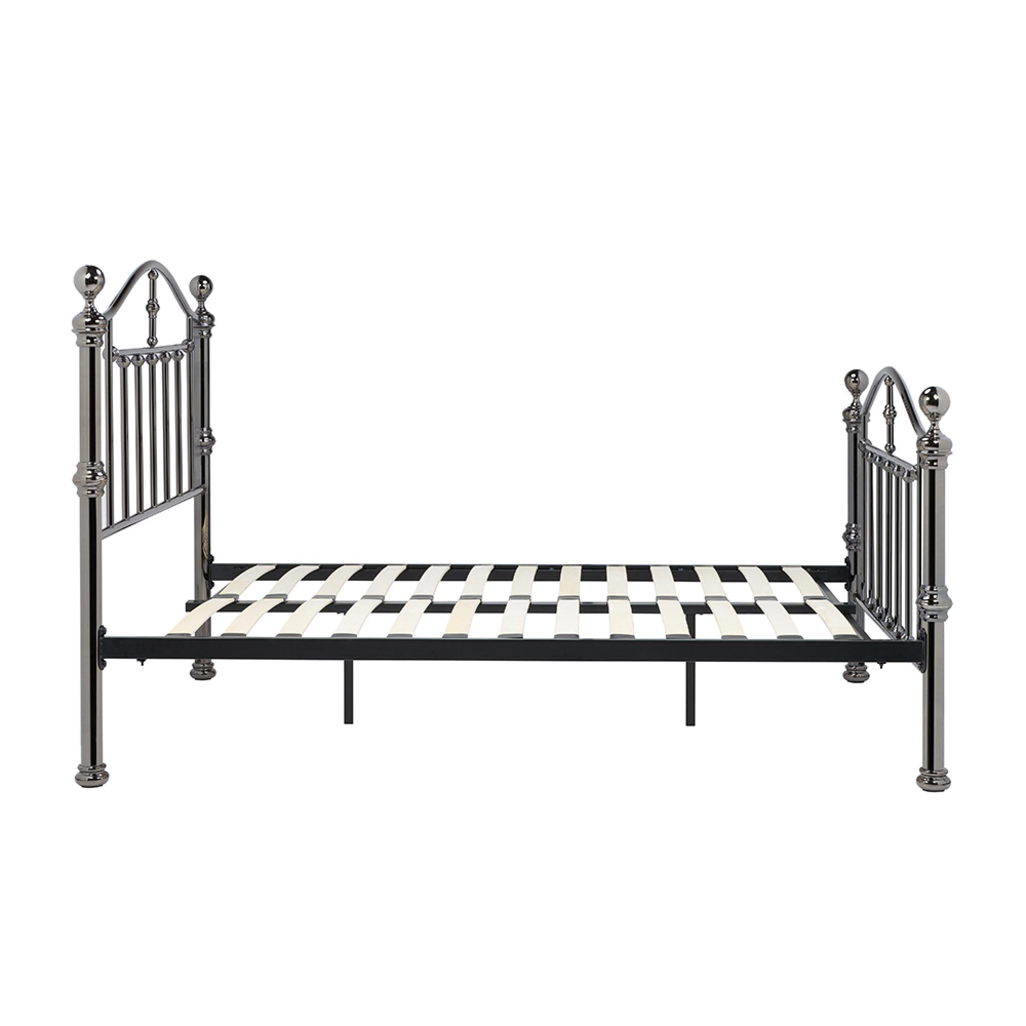 Victoria Bed - Silver Metal - Sizes Available