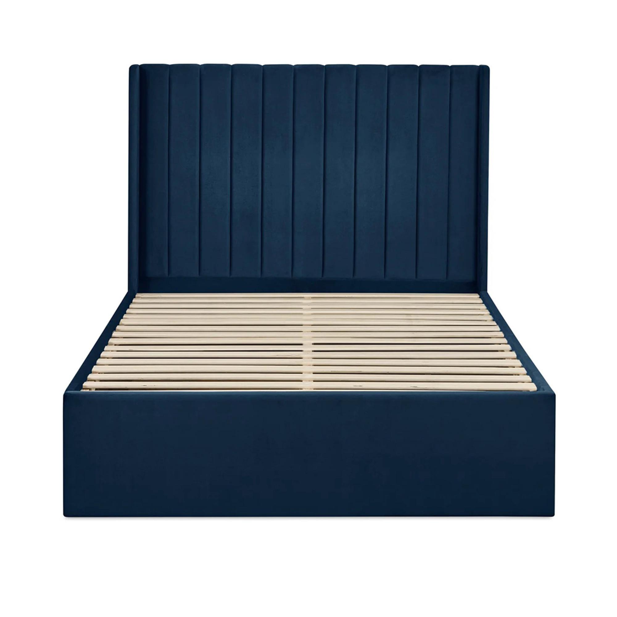 Leila Bed - Royal Blue Fabric - Sizes Available