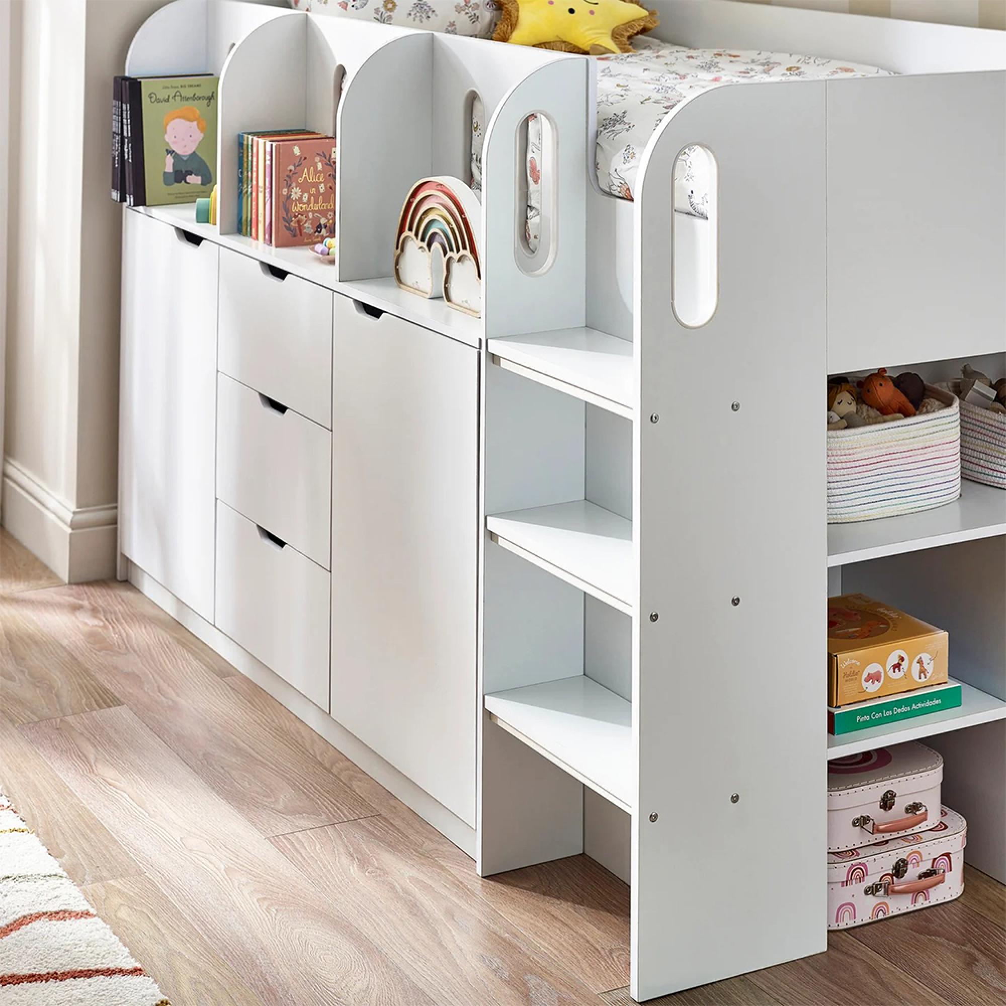 Vision Midsleeper Bed - White