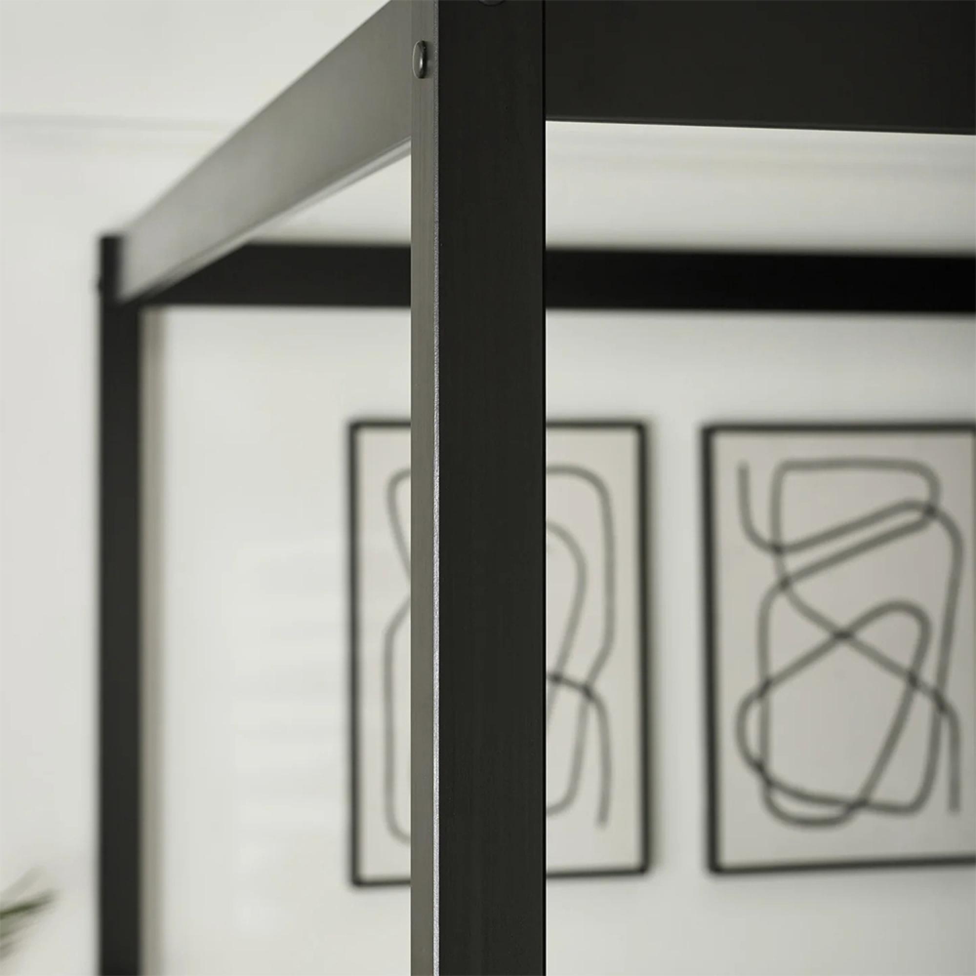 Roxanne 4 Poster Canopy Bed - Black - Sizes Available