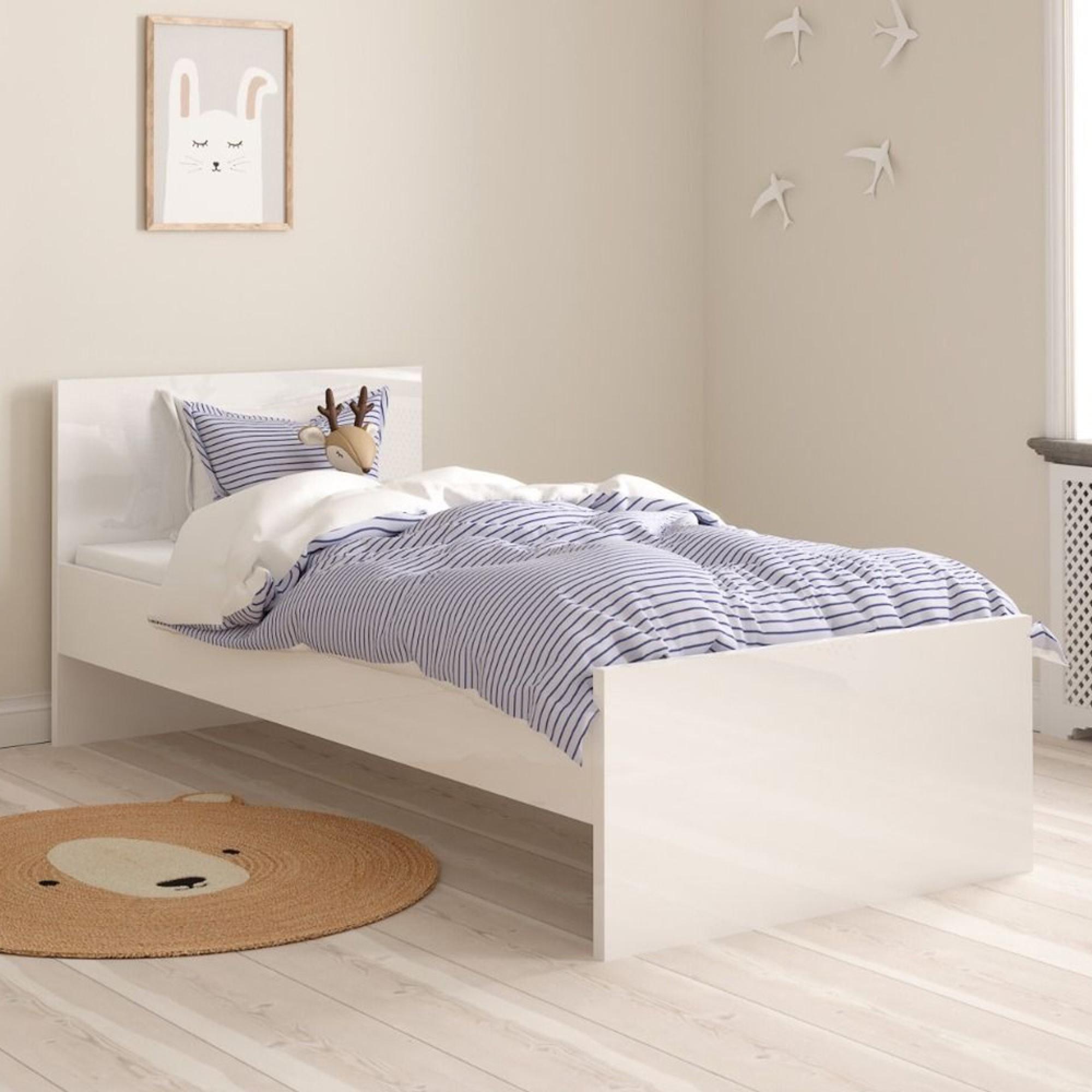 Naia Bed - 3ft Single - White Gloss