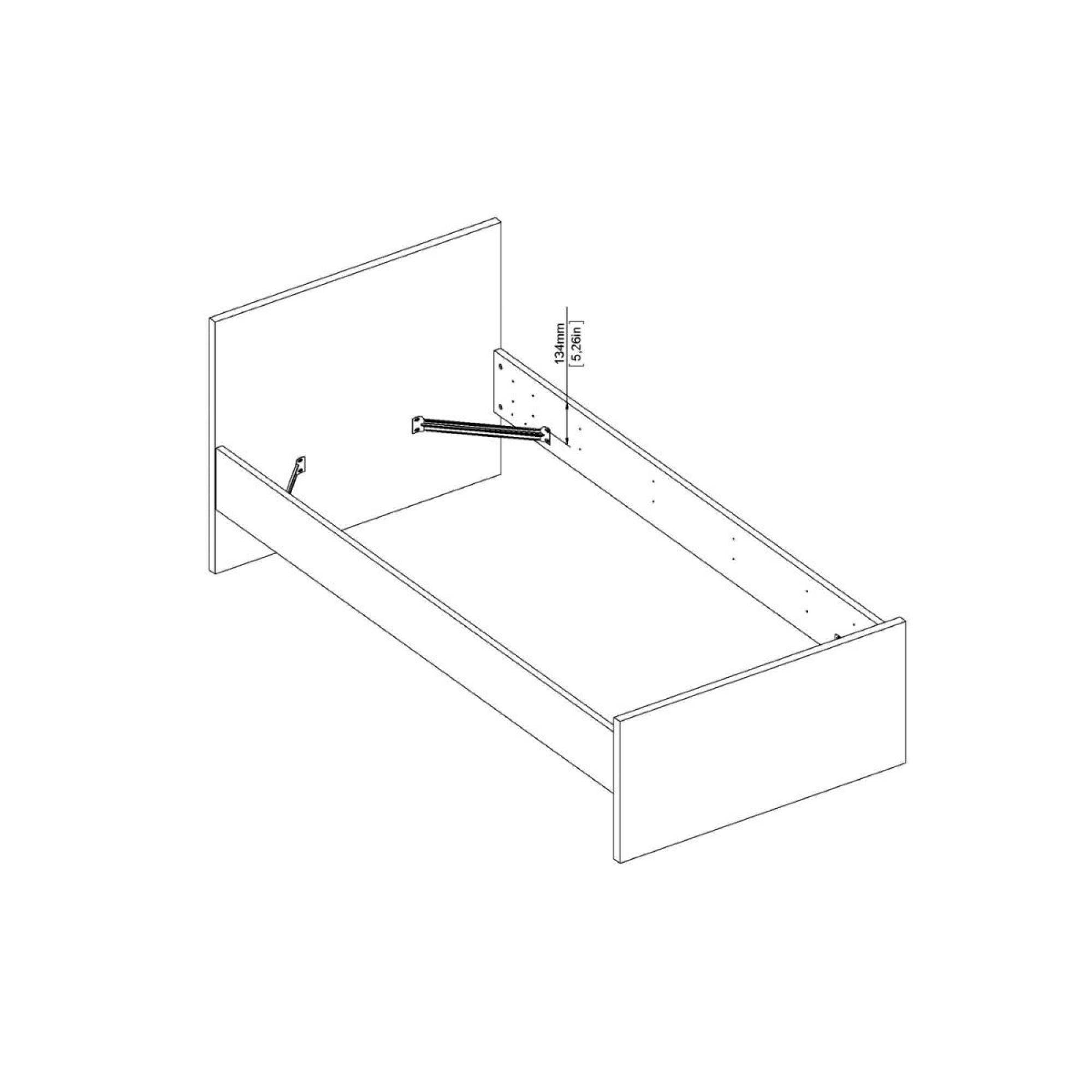 Naia Bed - 3ft Single - White Gloss