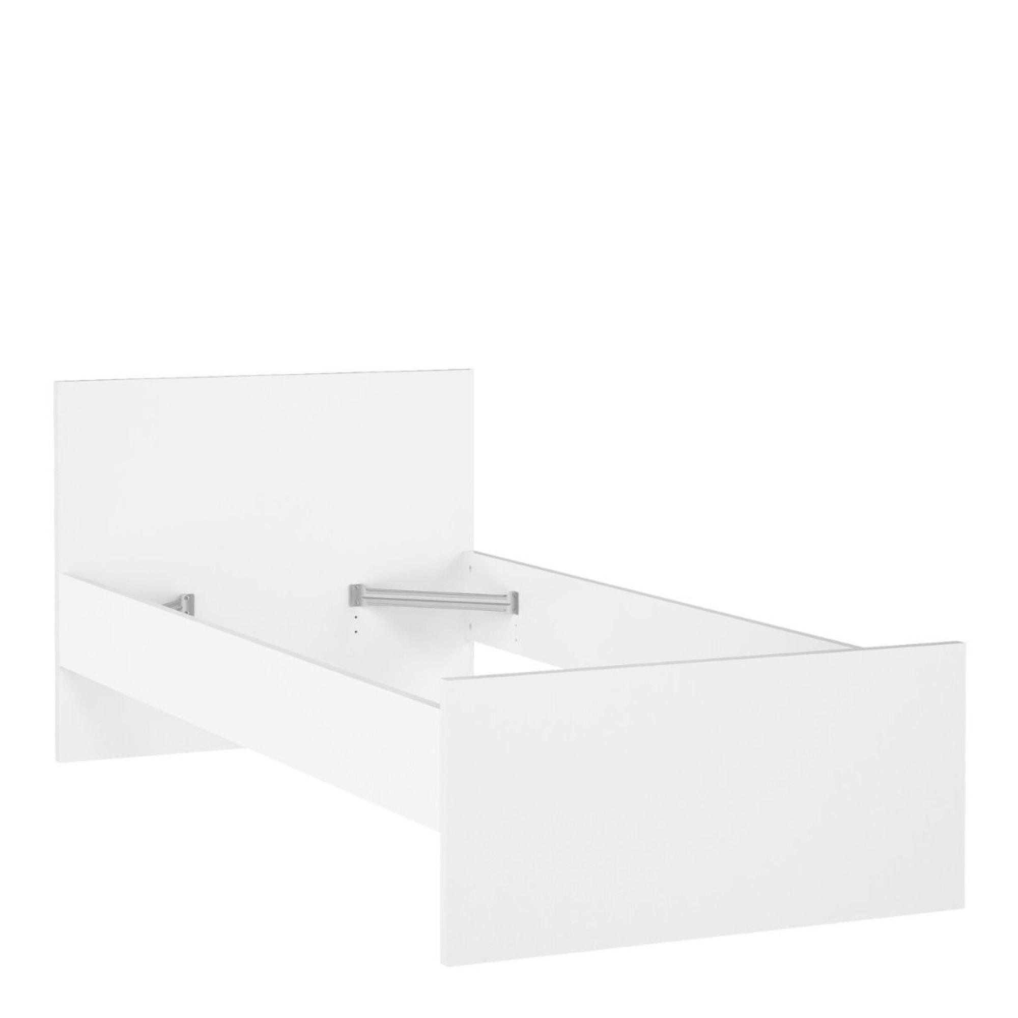 Naia Bed - 3ft Single - White Gloss