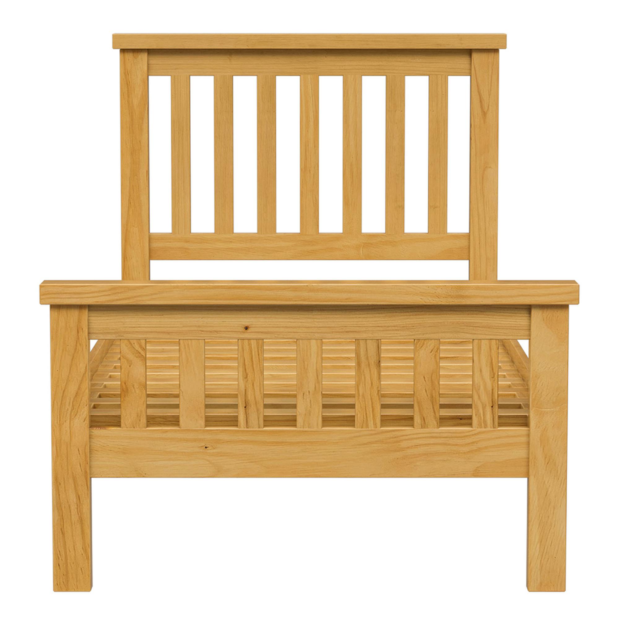 Churchill Waxed Pine Slatted Bed - Sizes Available