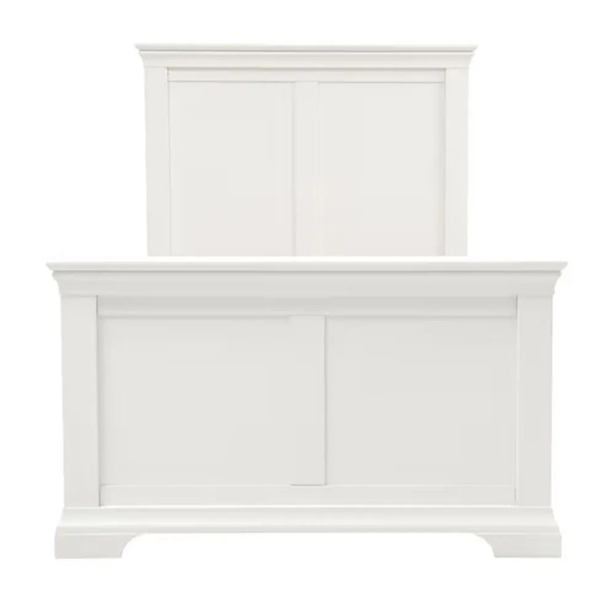 Paisley Bed - High Foot End - White Painted - Sizes Available