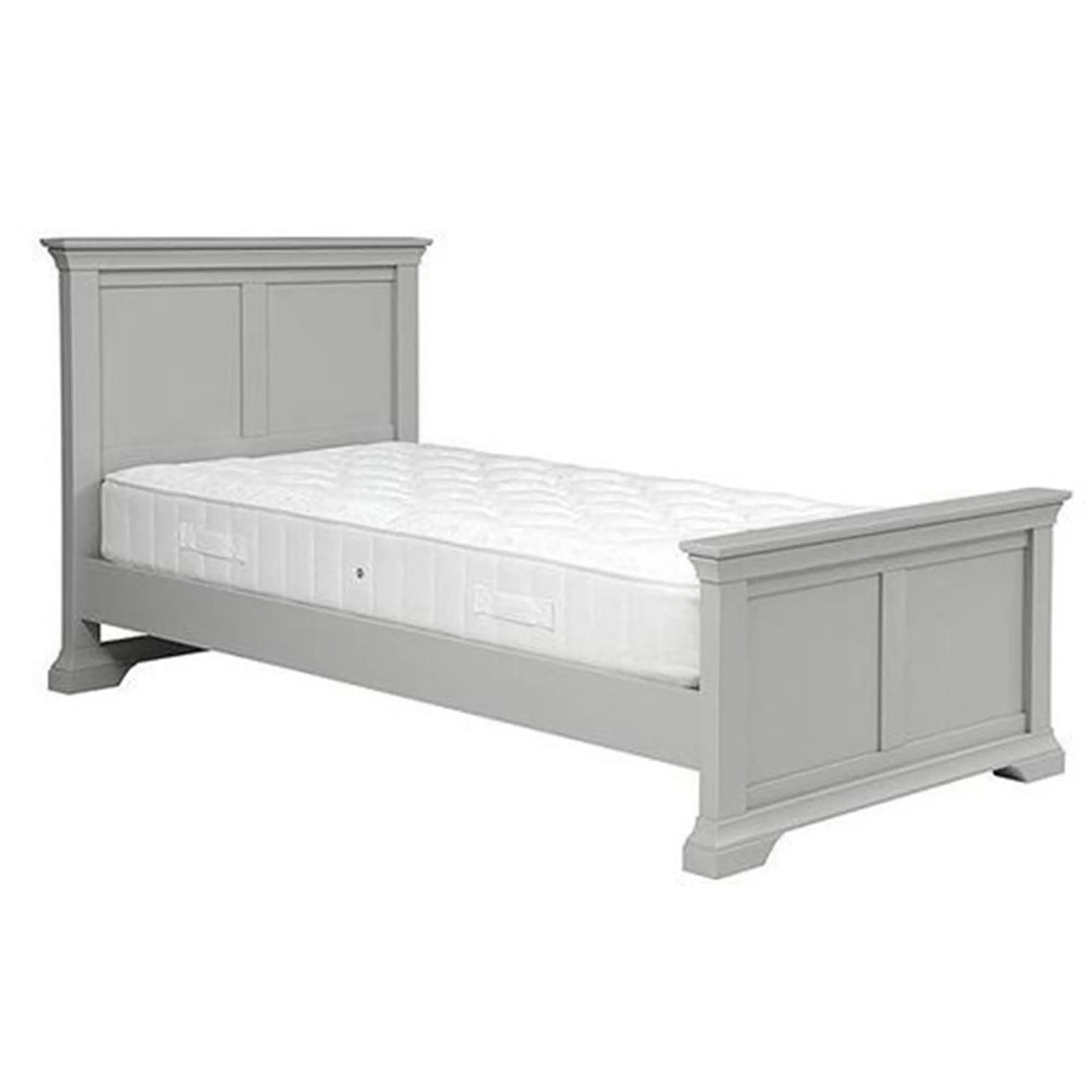 Paisley Bed - High Foot End - Grey Painted - Sizes Available