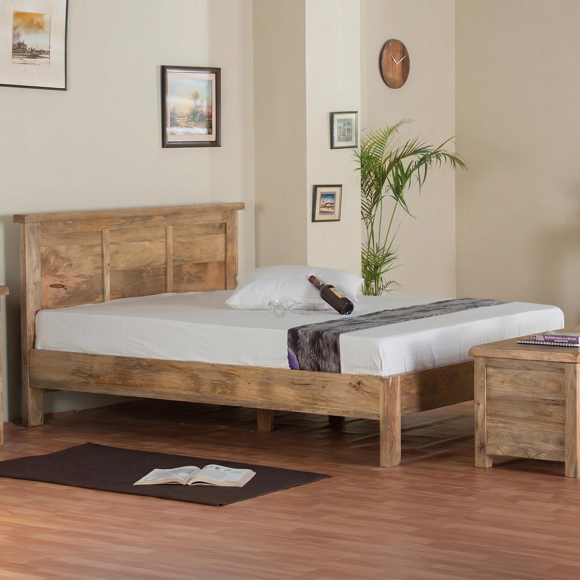 Odisha Bed - Solid Mango Wood - Sizes Available