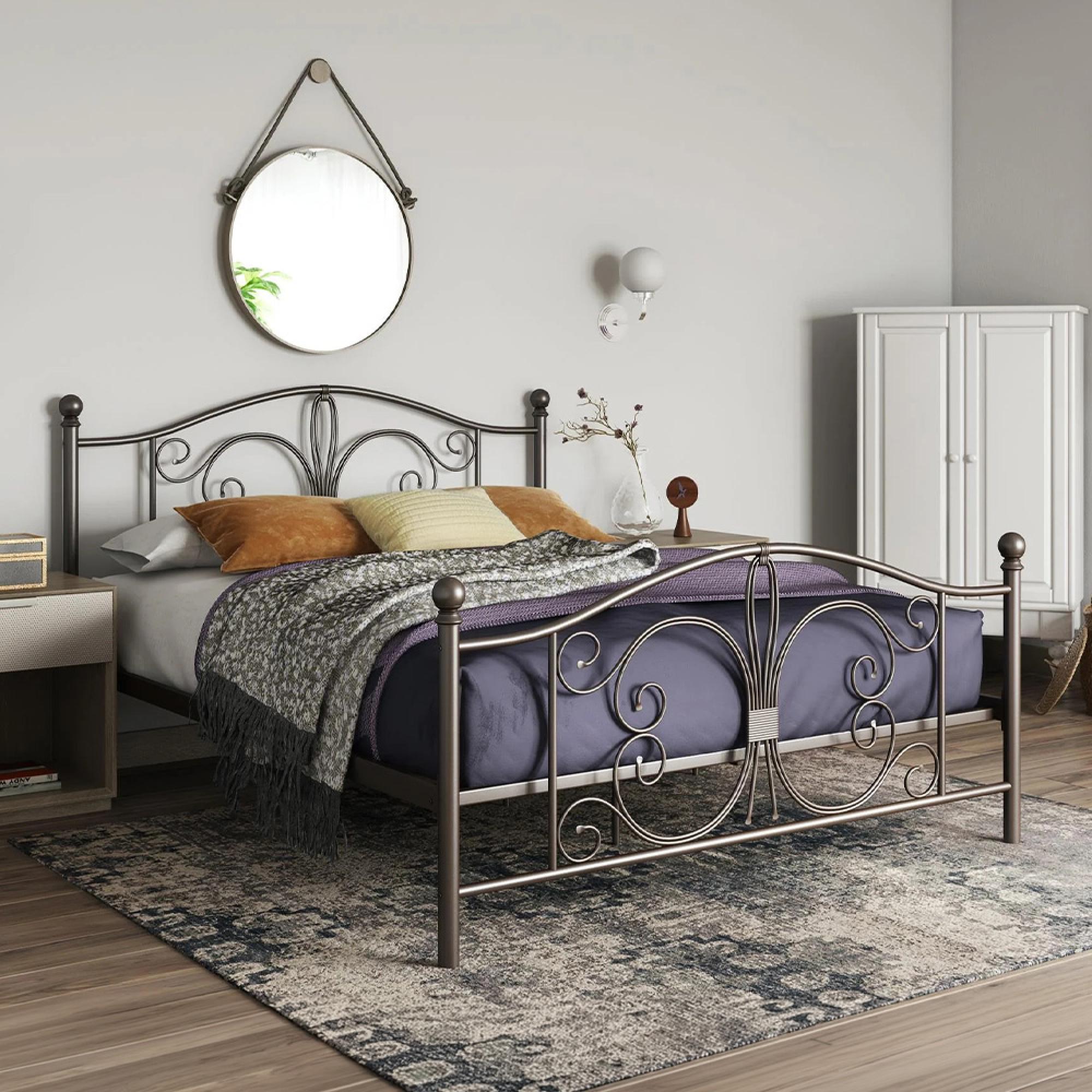 Bombay Metal Bed - Bronze - 4ft 6in Double - 3246228UK