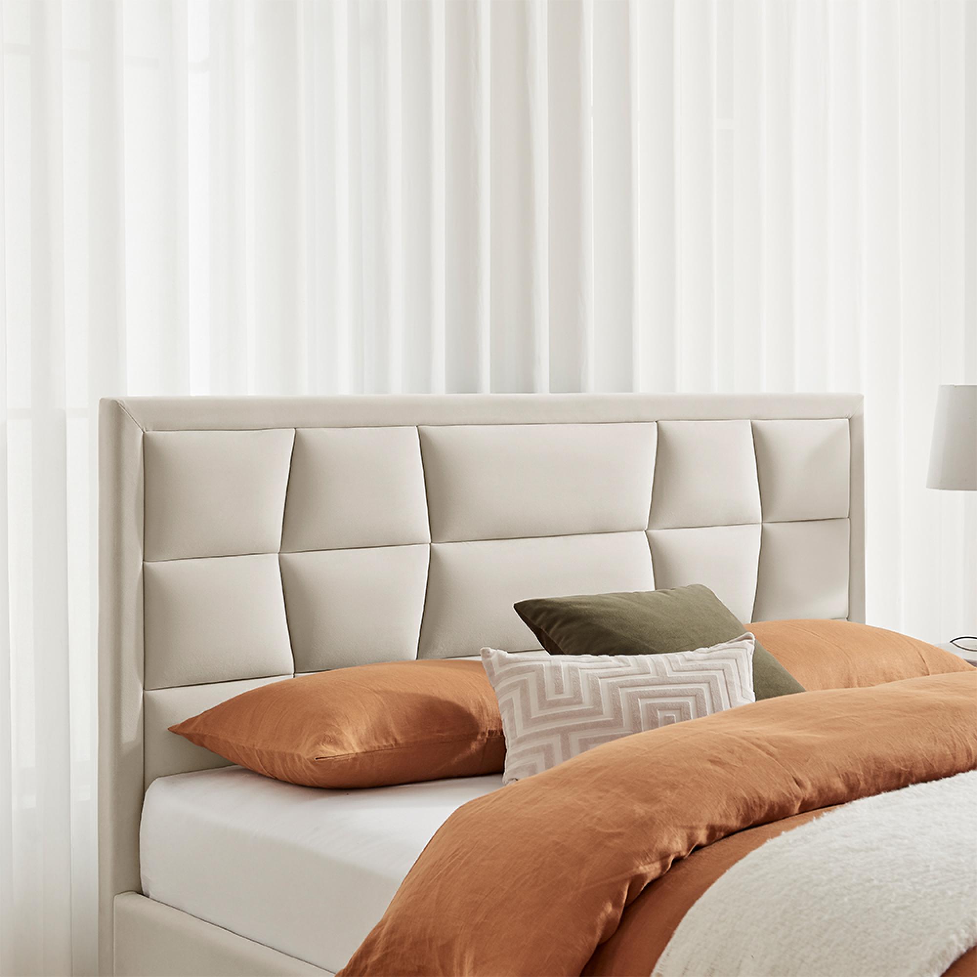 Clarke Ottoman Storage Bed - Natural Fabric - Sizes Available