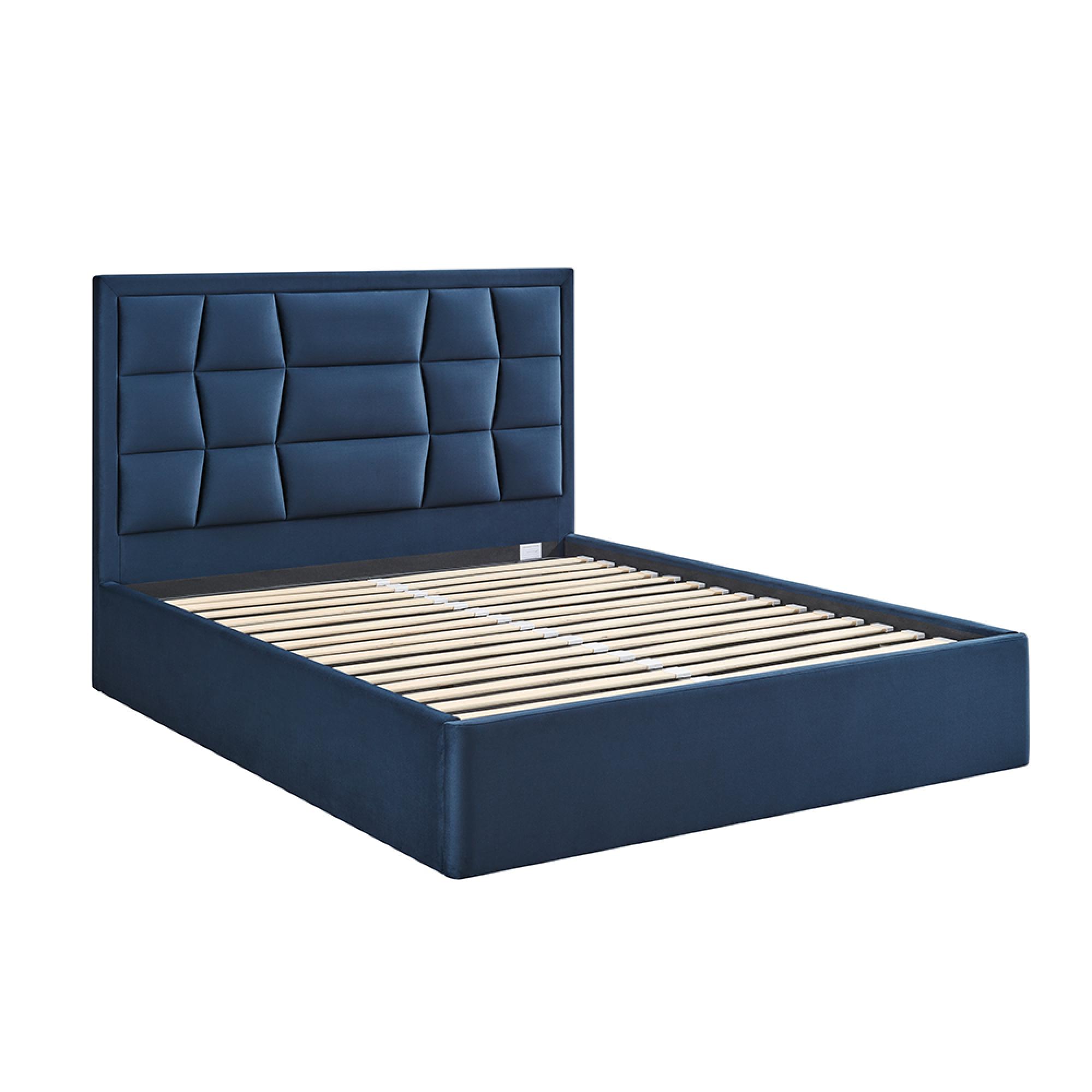 Clarke Ottoman Storage Bed - Navy Fabric - Sizes Available