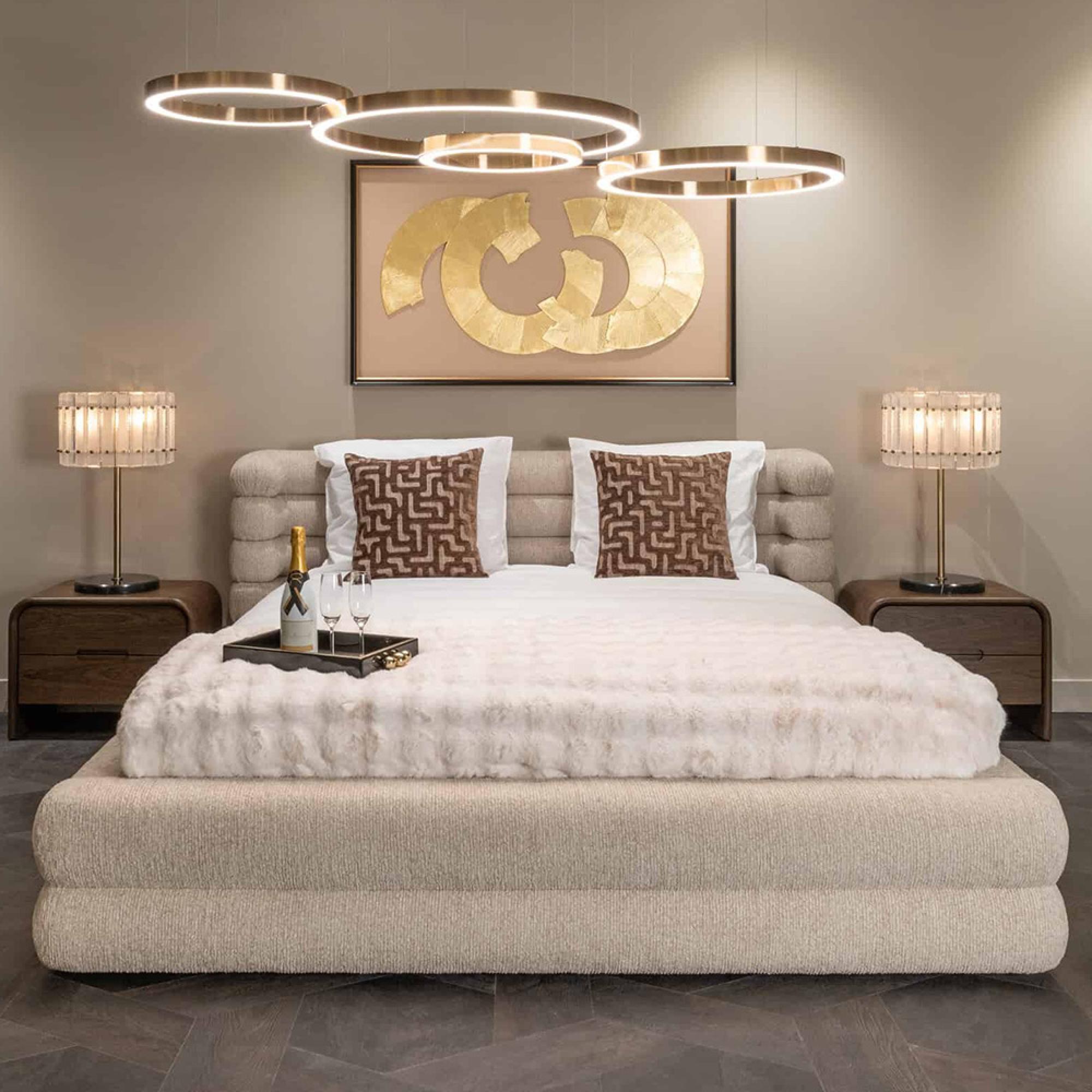 Obidis Ottoman Storage Bed - 6ft Queen Size - Natural - Fabric