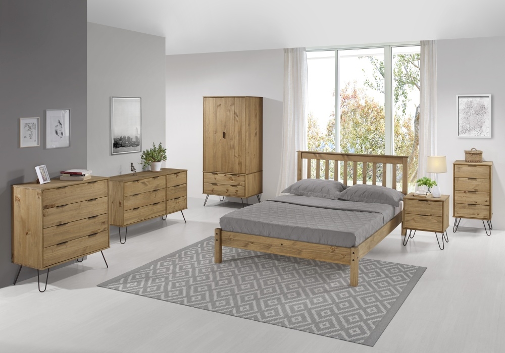 Augusta Slatted Bed - Pine - Sizes Available