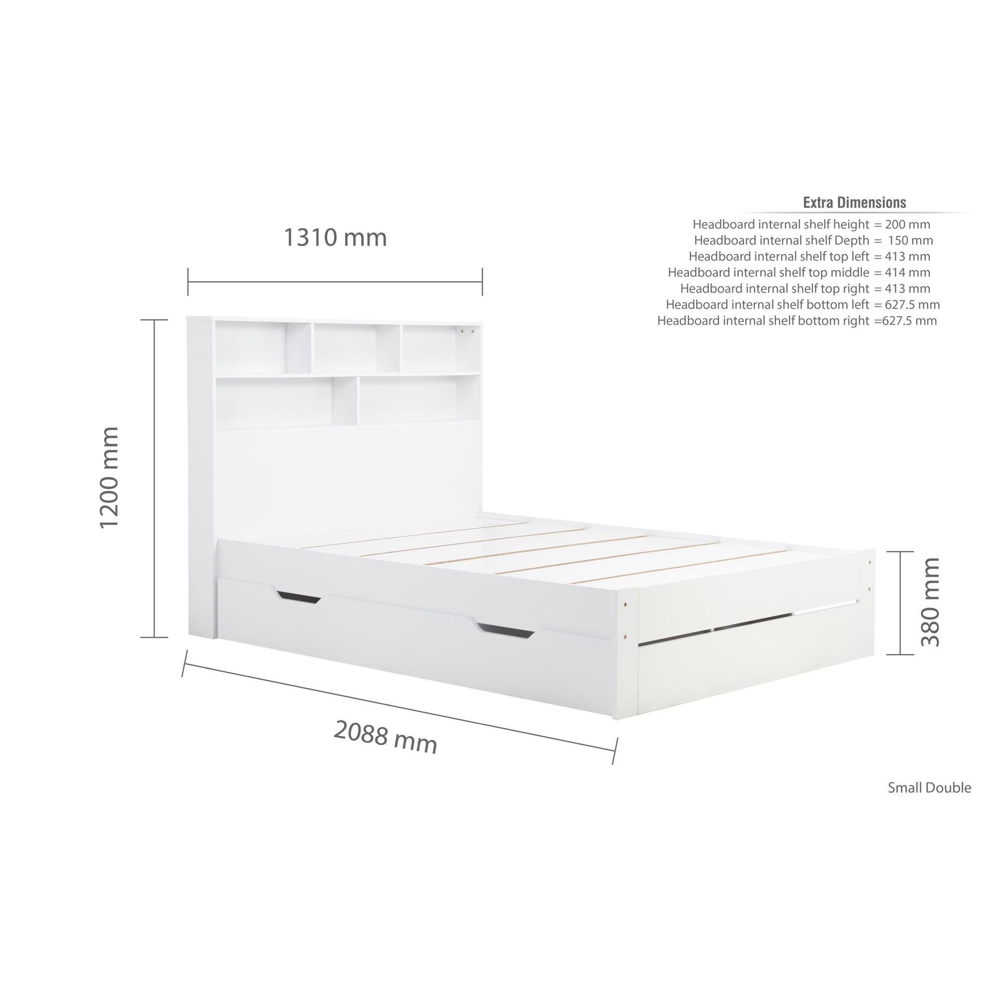 Alfie Storage Bed - White - Sizes Available