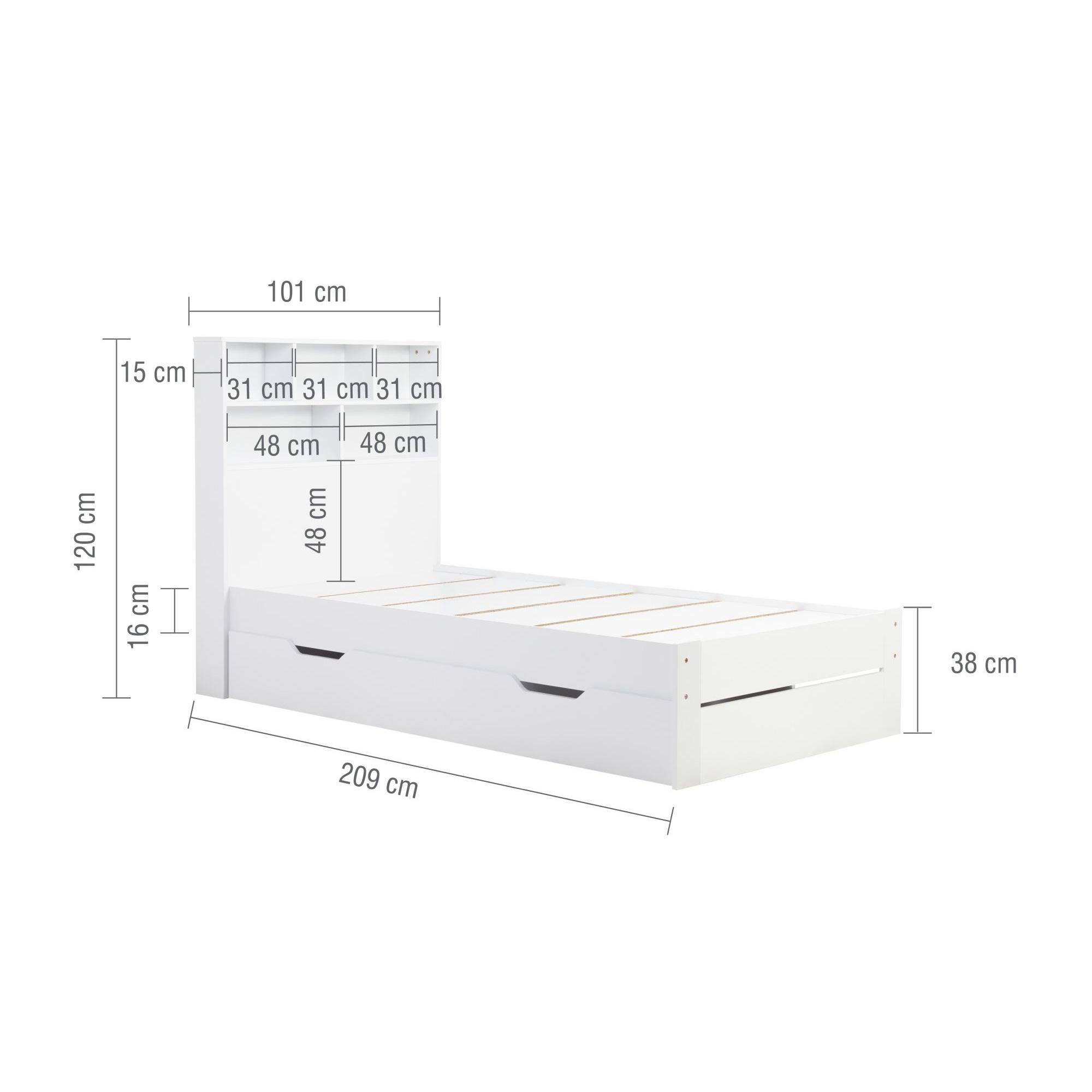 Alfie Storage Bed - White - Sizes Available