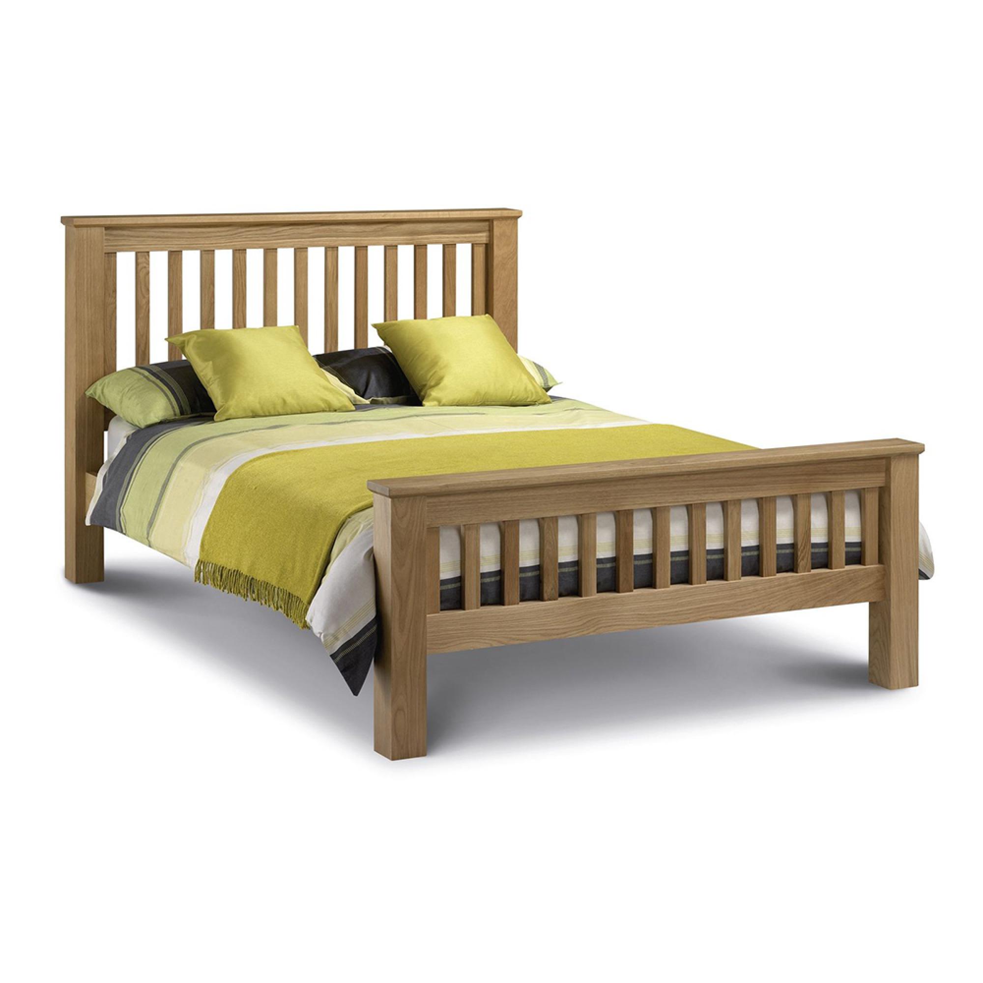 Amsterdam High Footend Bed - Oak - Sizes Available