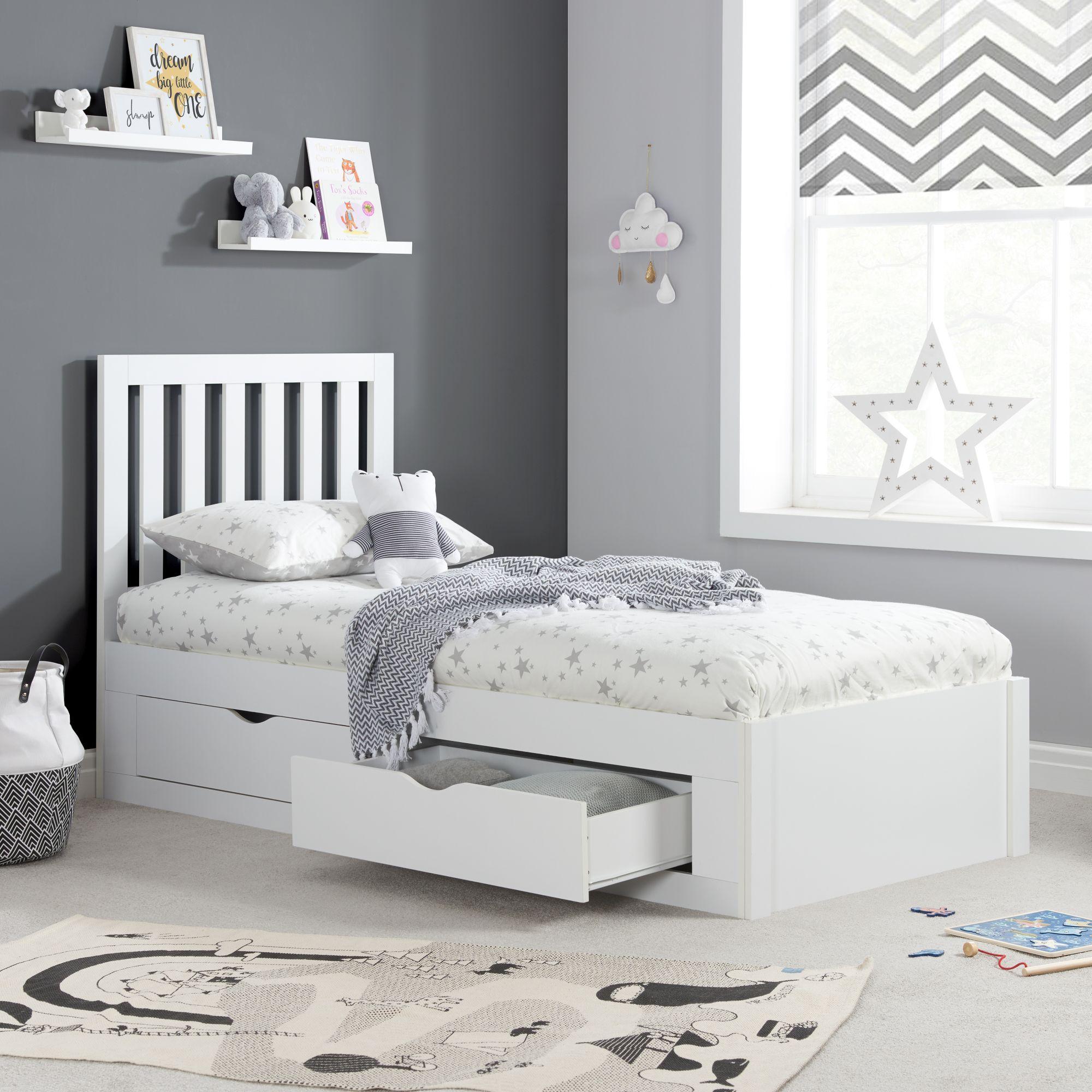 Appleby Kids Slatted Bed - White