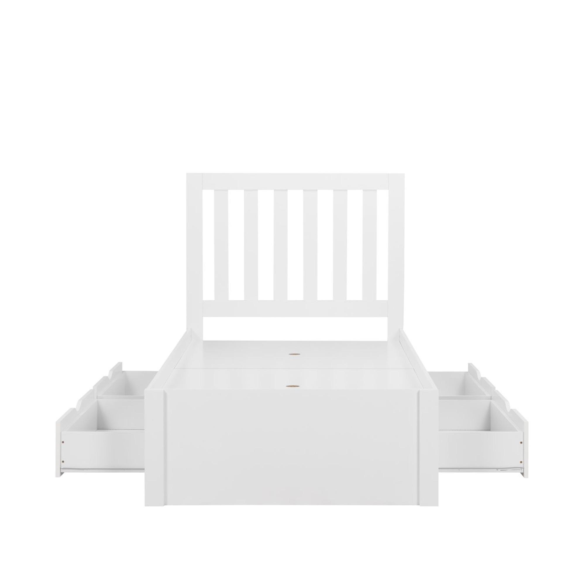Appleby Kids Slatted Bed - White