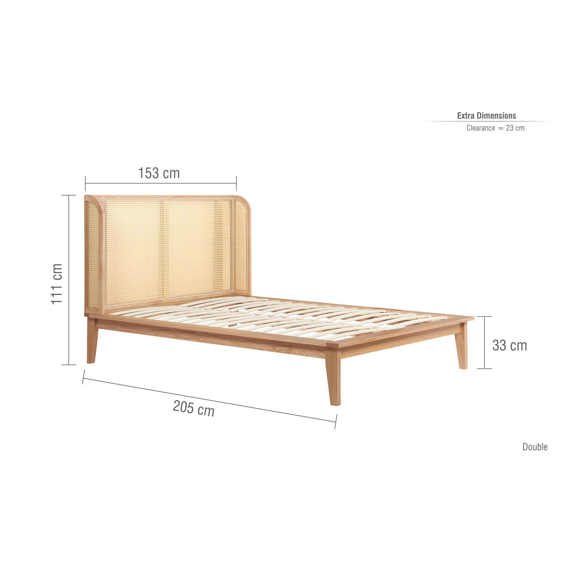 Astrid Bed - Oak Rattan - Sizes Available