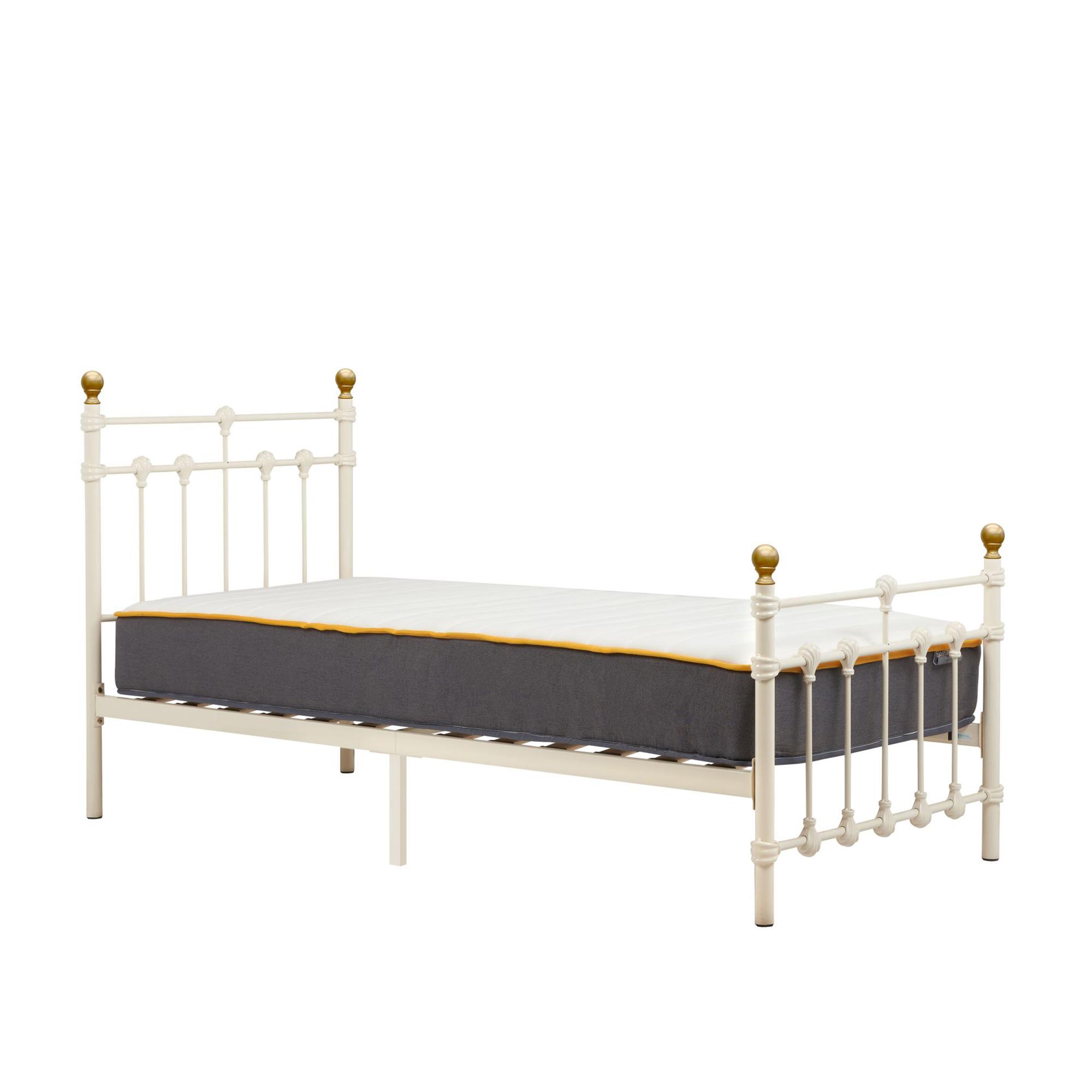 Atlas Bed Frame - Cream Metal - Sizes Available