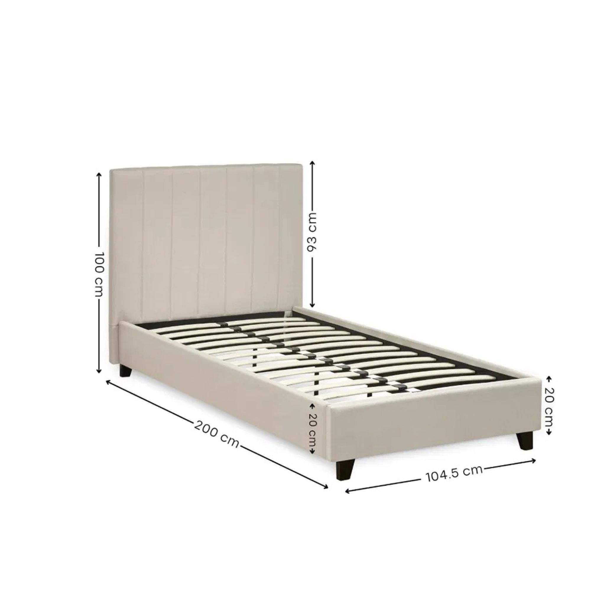 Aylen Bed - Oatmeal Linen Fabric - Sizes Available