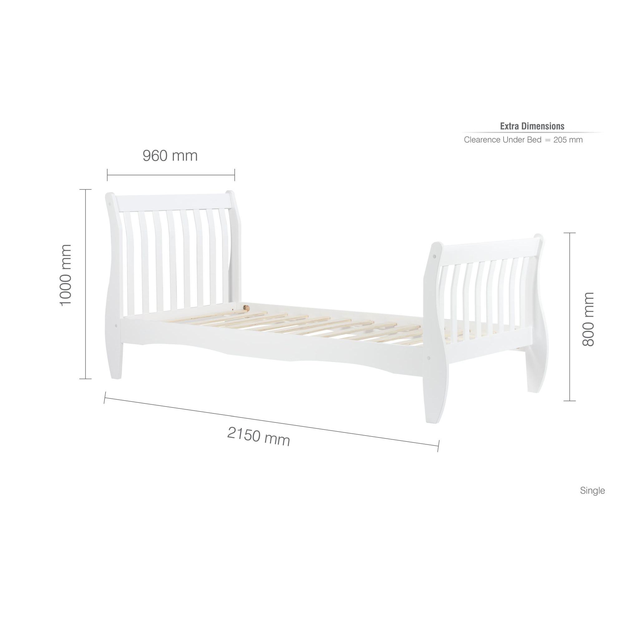 Belford High Foot End Bed - White - Sizes Available
