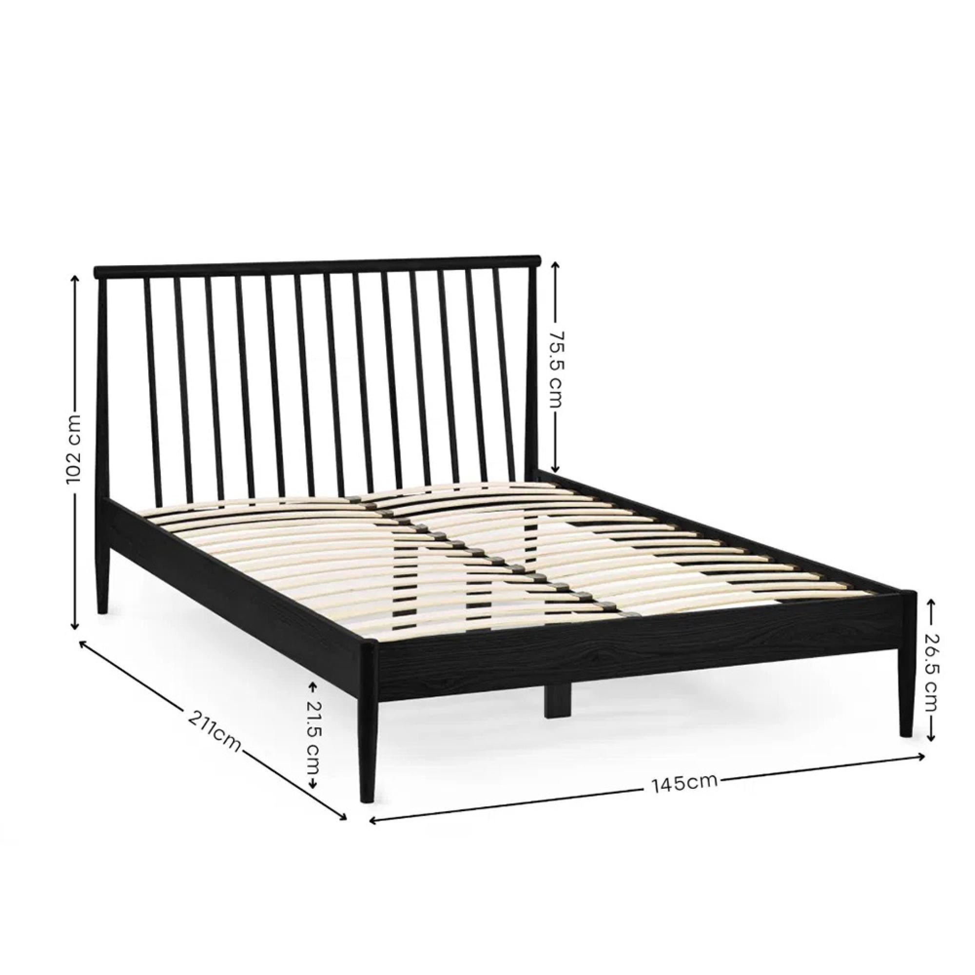 Belton Black Oak Spindle Bed - Sizes Available