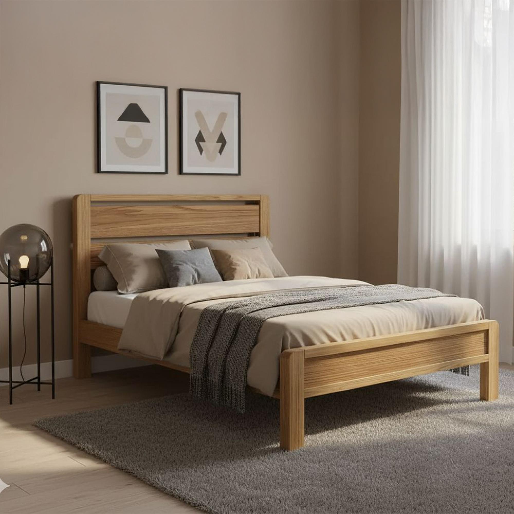 Bergen Oak Bed - Sizes Available