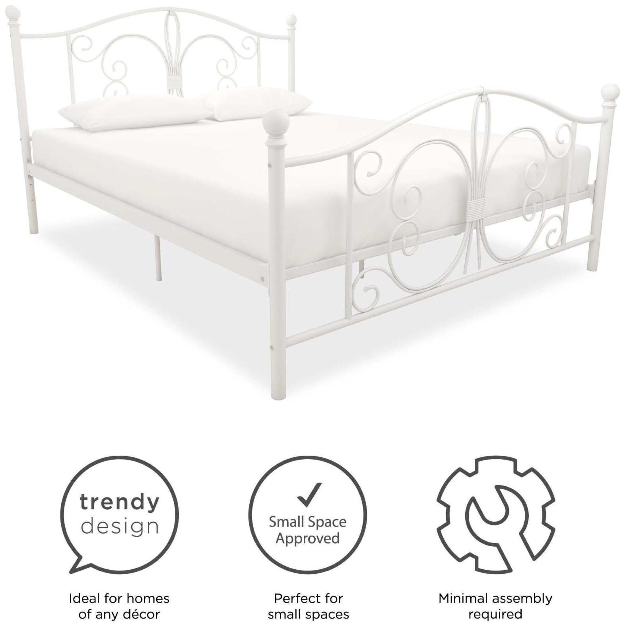 Bombay Metal Bed - White - Sizes Available - 3246198UK