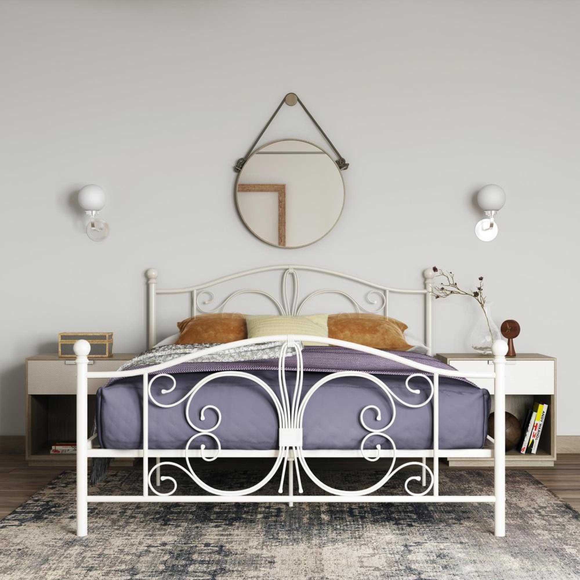 Bombay Metal Bed - White - Sizes Available - 3246198UK