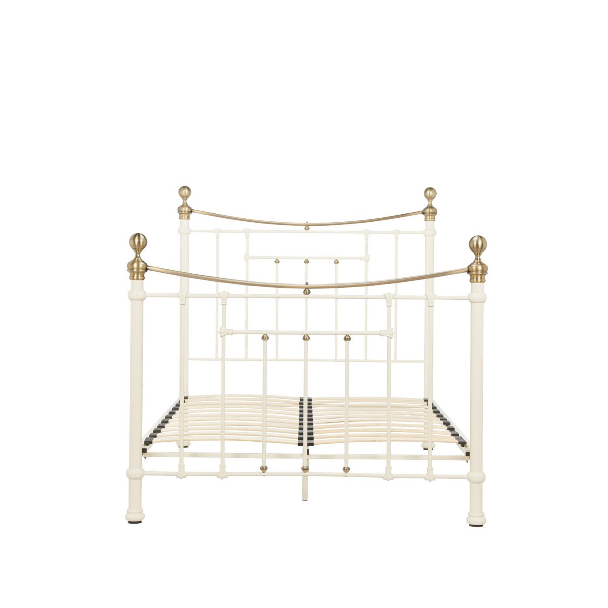 Bronte Bed Frame - Cream Metal - Sizes Available